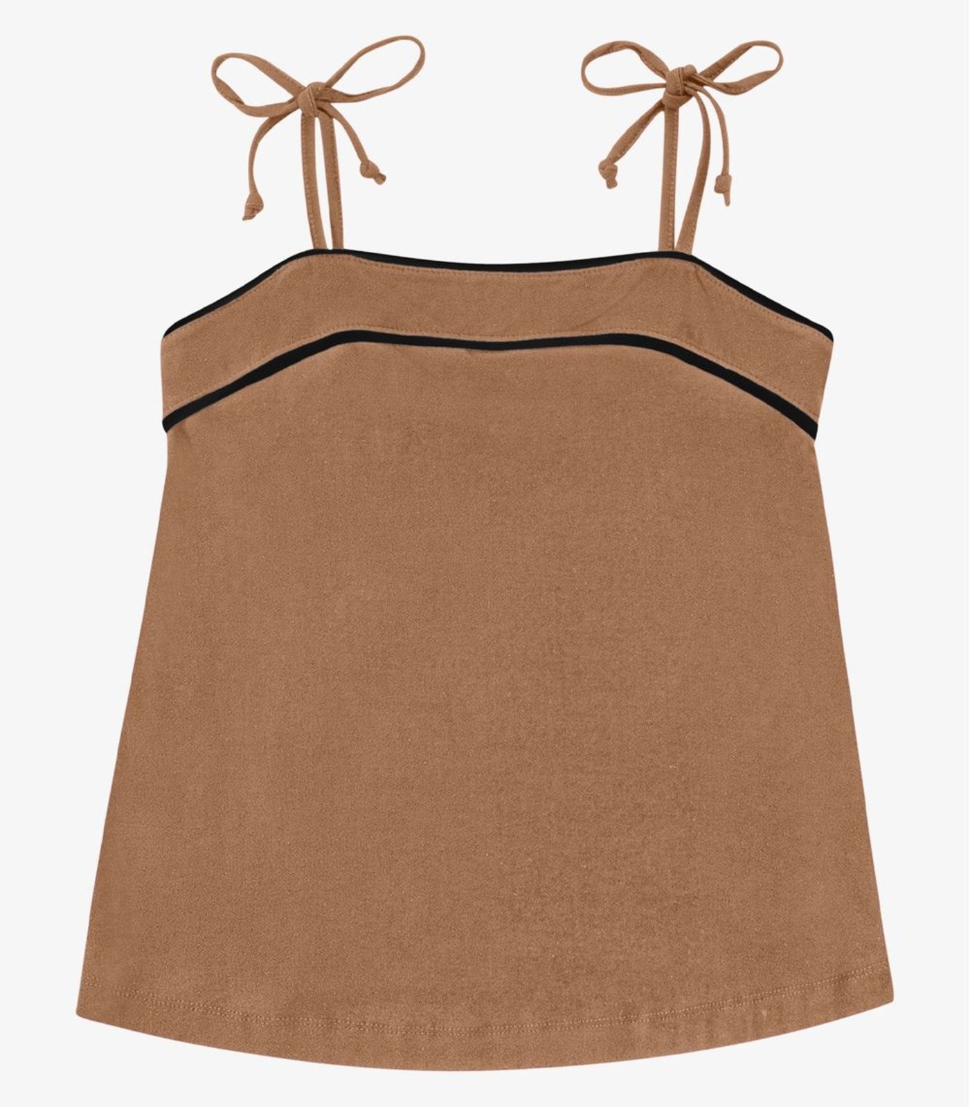 Blusa Feminina De Alça Em Viscose Lisa Endless Marrom