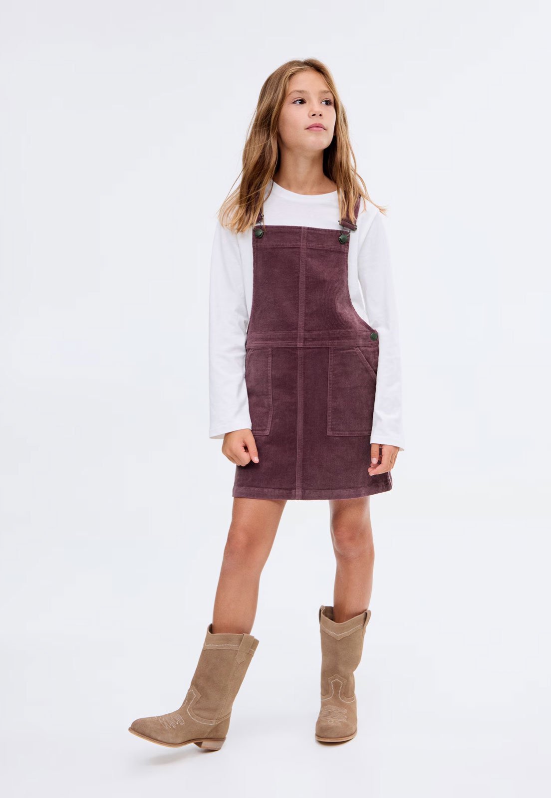 Infantil - Jardineira MANGO Alças Ajustáveis Vinho