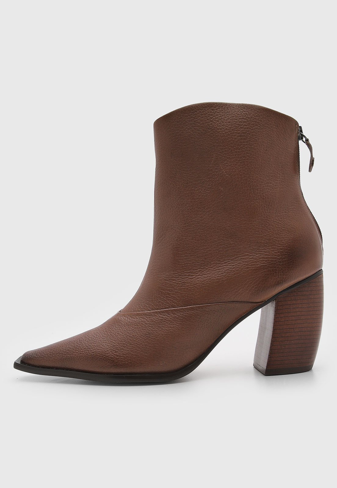 Bota Feminina Capodarte Couro Cano Curto Marrom