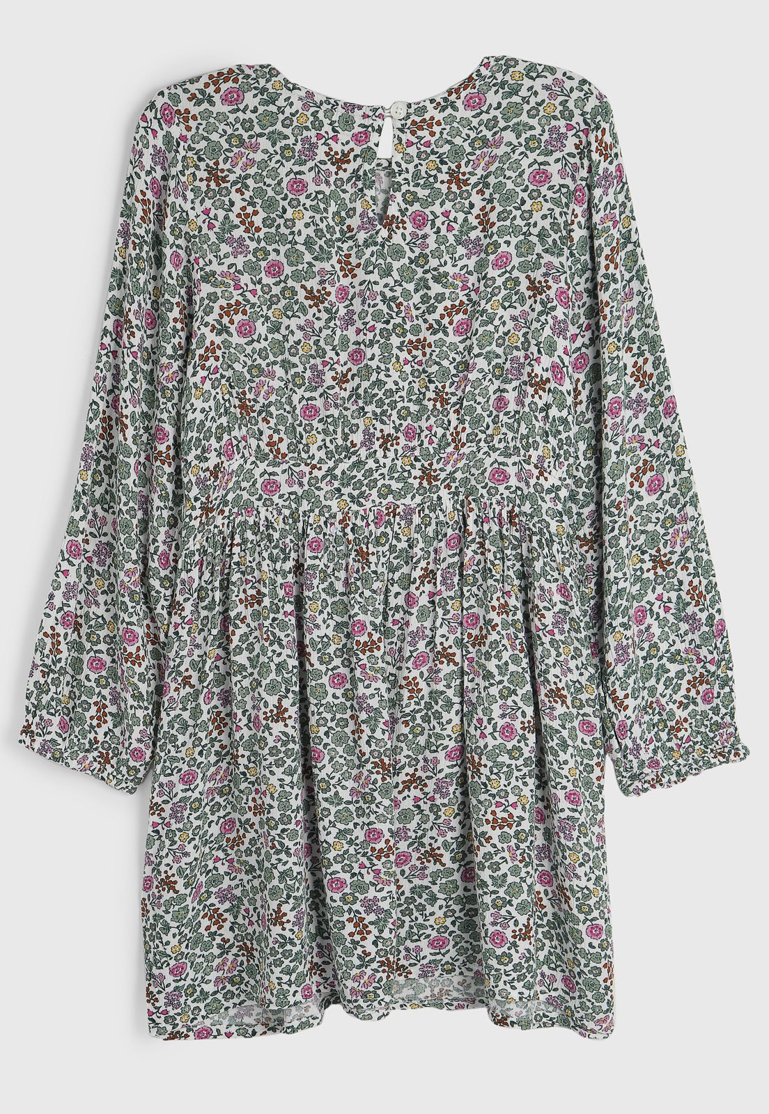 Vista 3 Infantil - Vestido Hering Estampado Floral Hering Kids verde Hering Kids verde
