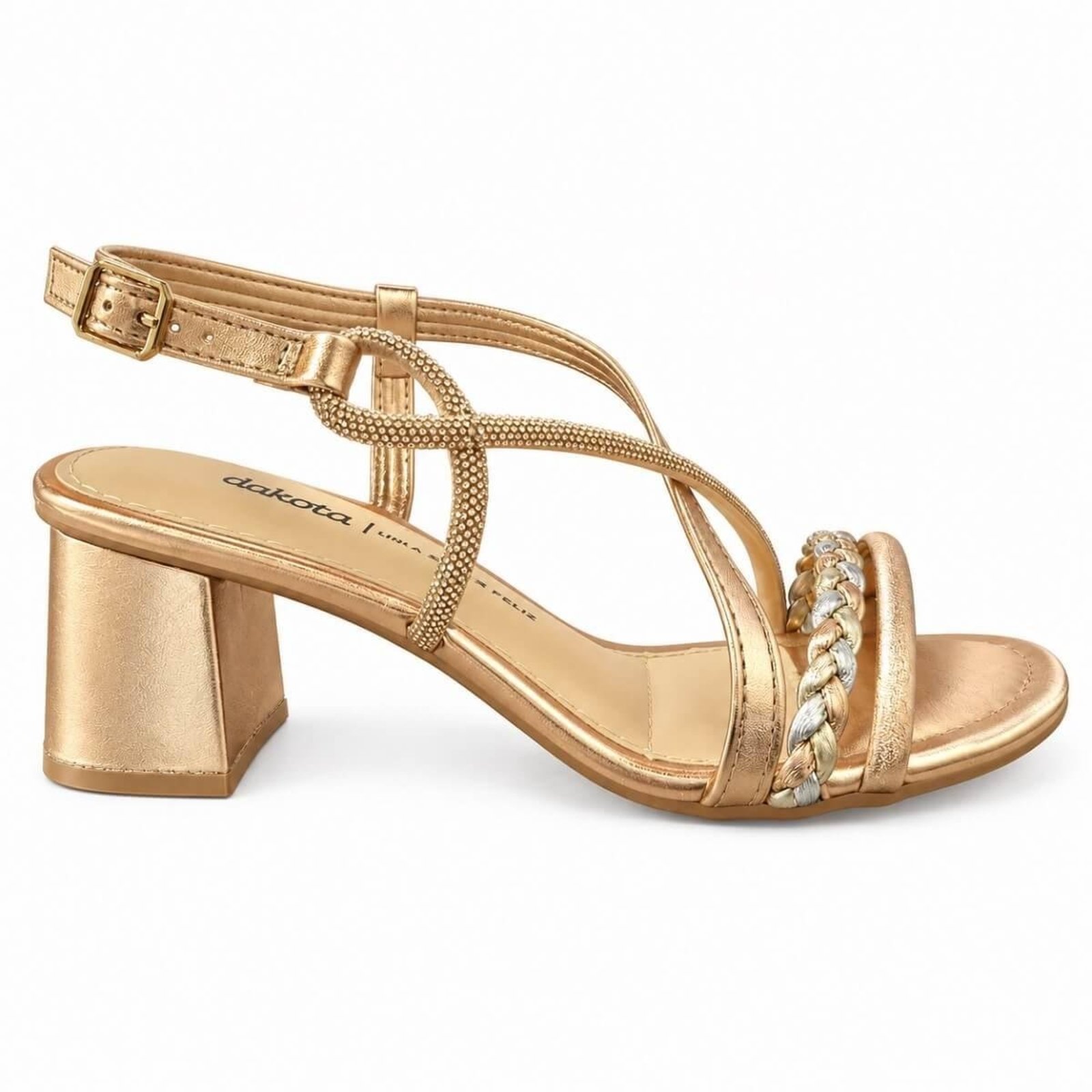 Sandália Salto Médio Feminina Dakota DB812 Rose
