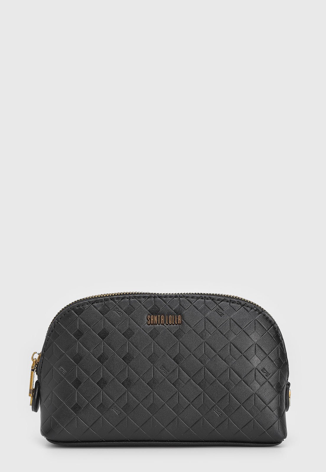 Necessaire Feminina Santa Lolla Texturizada Preta