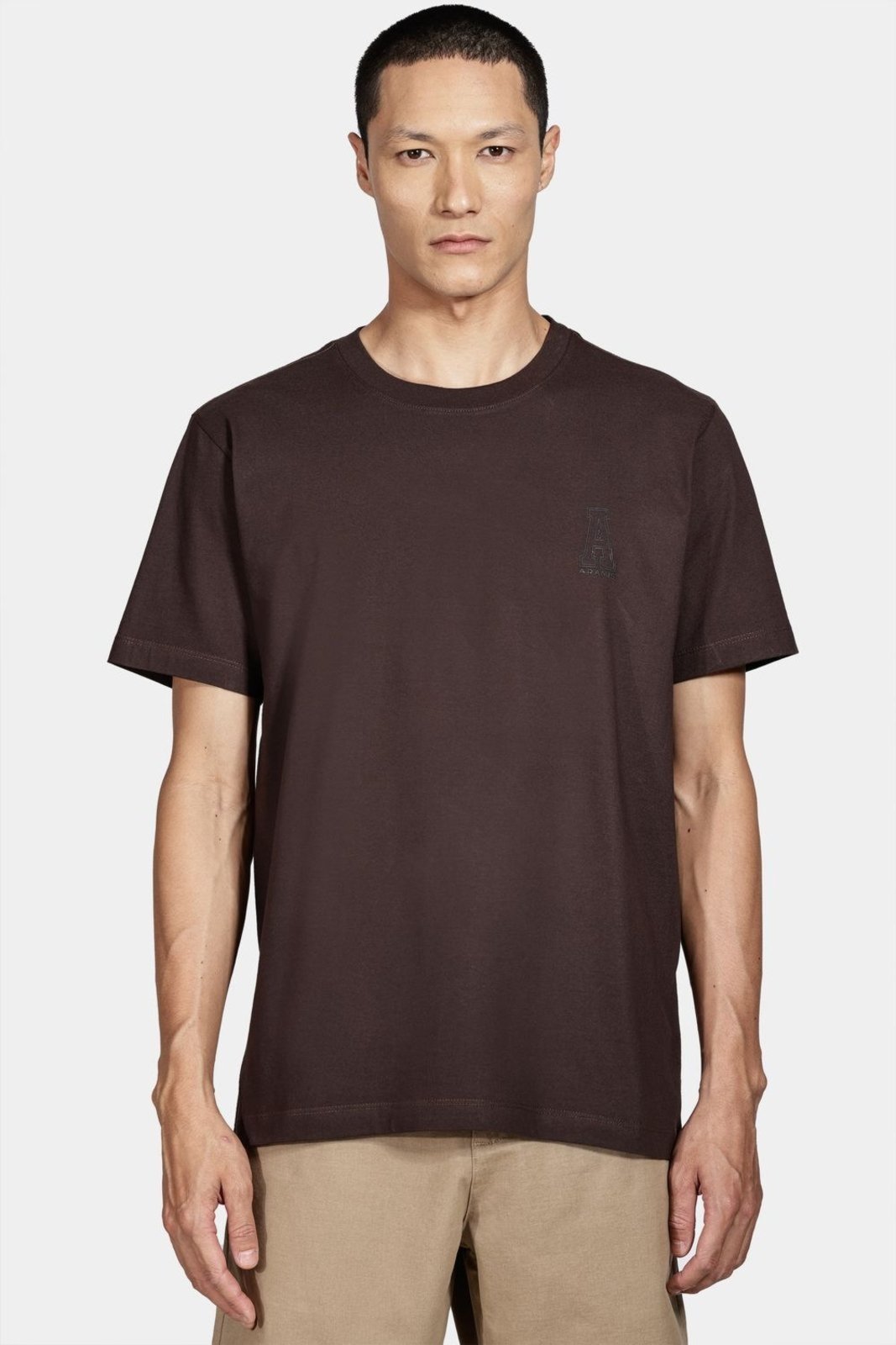 Camiseta Manga Curta Aramis Preppy Marrom Café