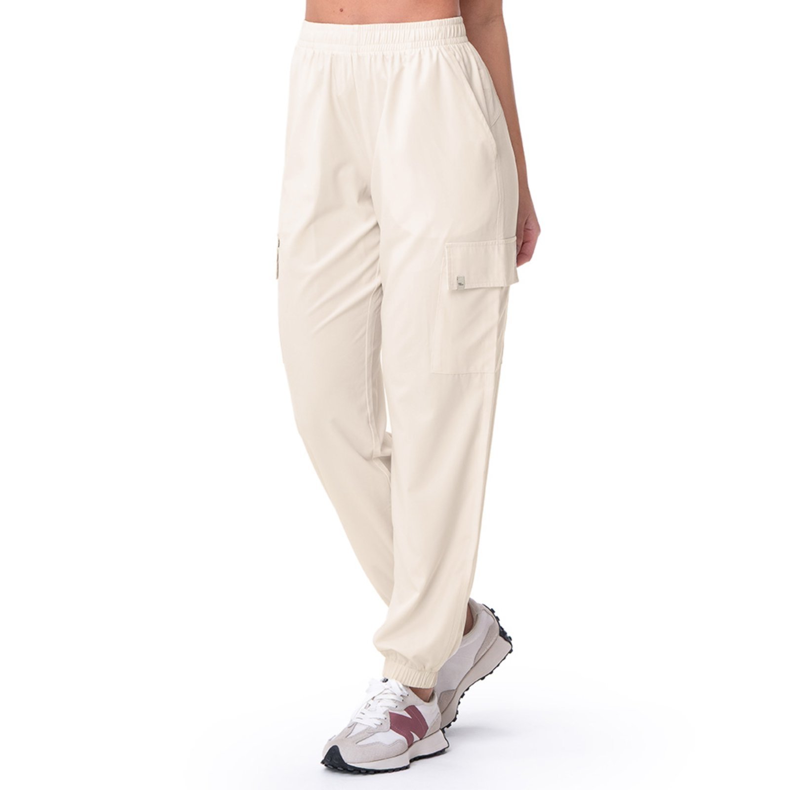 Calça Jogger Fitness em Jacquard Vanilla