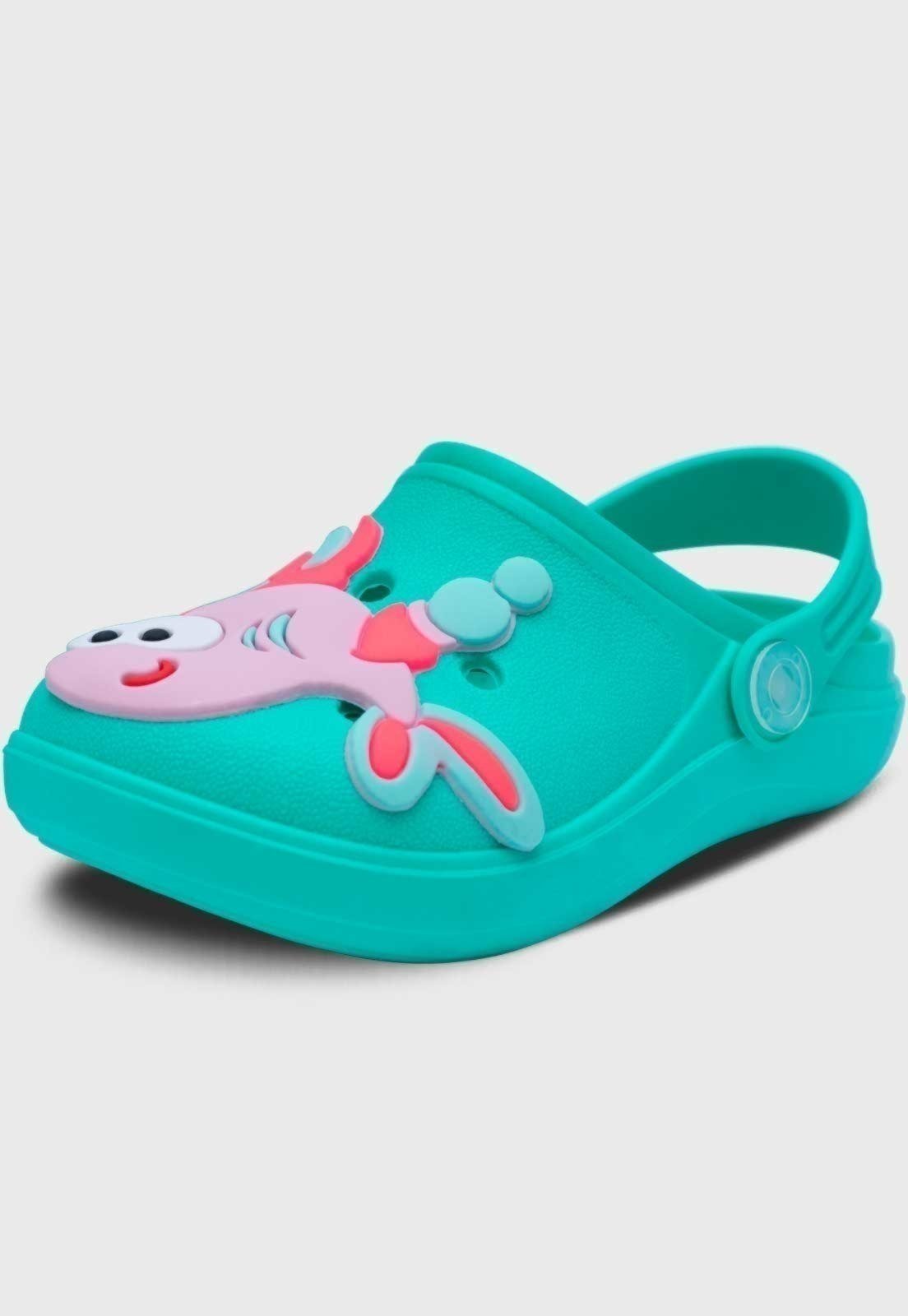 Infantil – Babuche Feminino Popidi Menina Peixe Verde