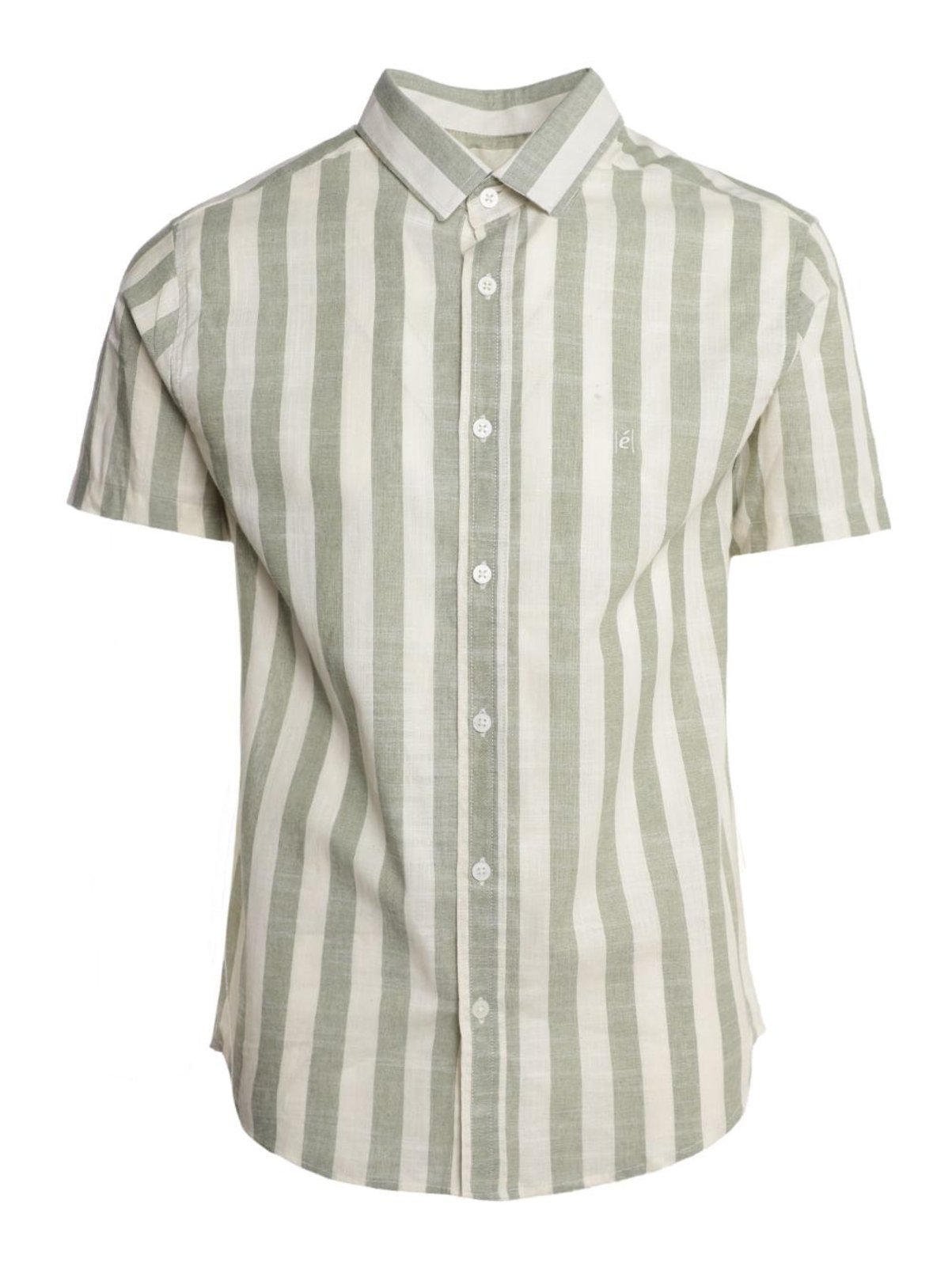 Camisa Manga Curta Listrada Eletrón Masculina VERDE CLARO