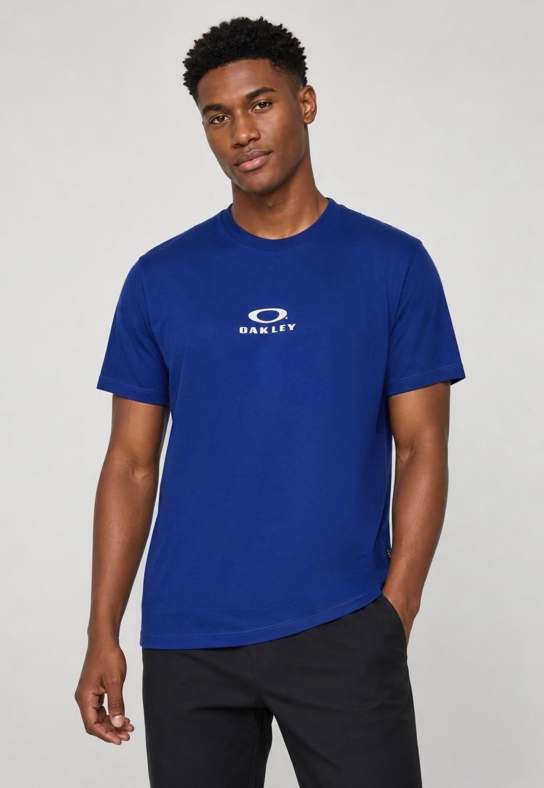 Camiseta Masculina Oakley Bark New Tee Azul
