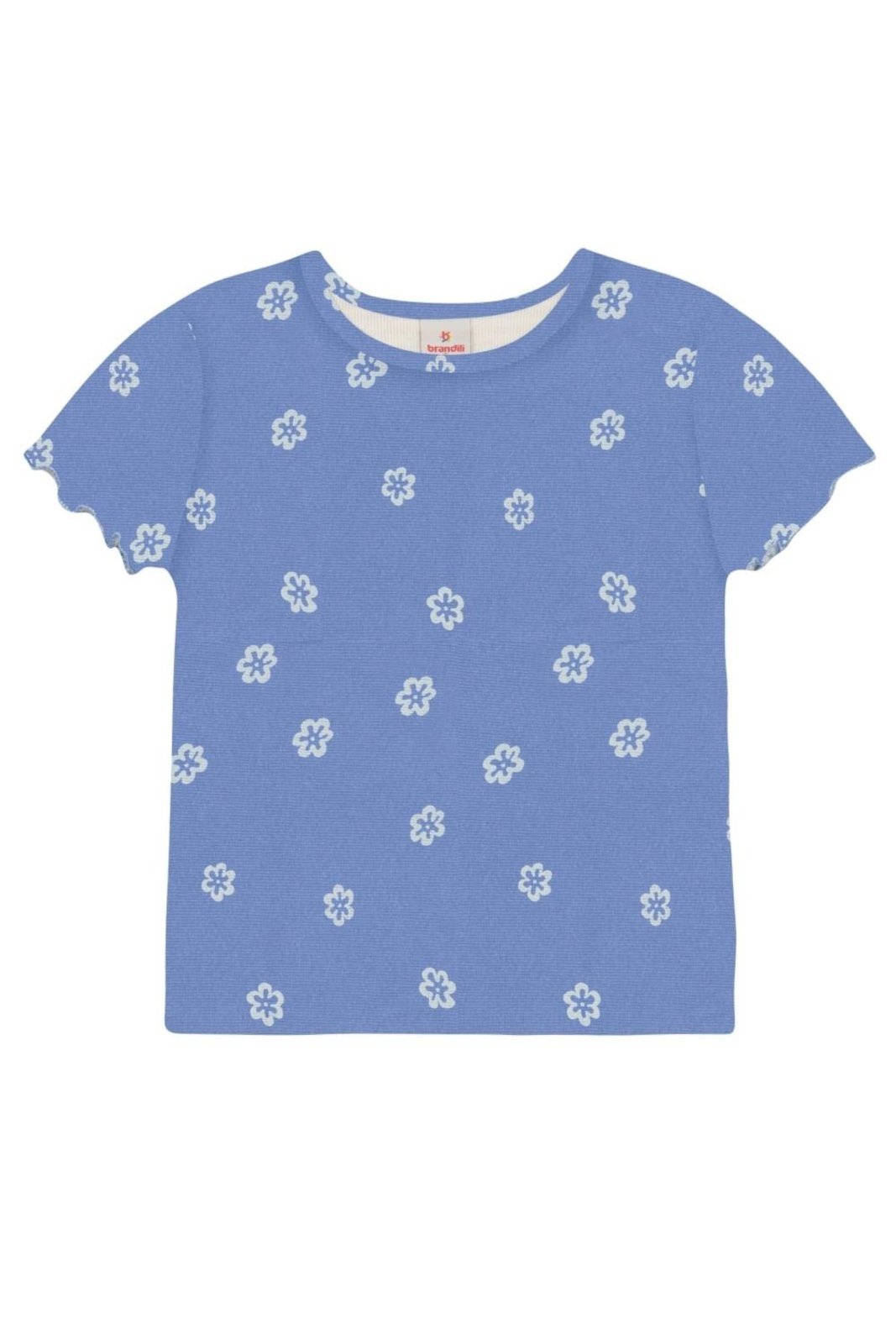 Infantil - Blusa menina em ribana floral Brandili