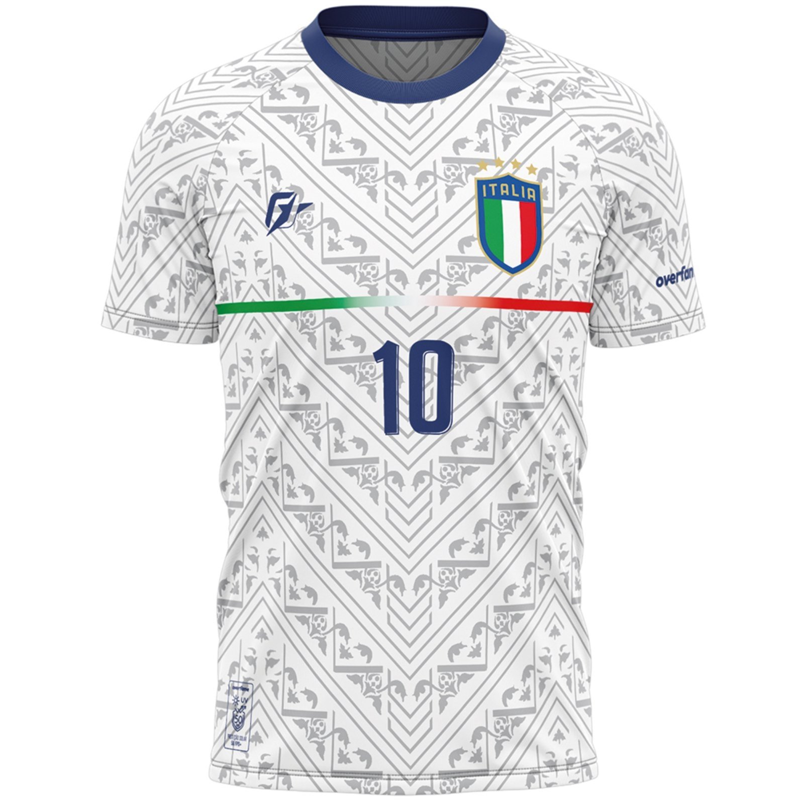 Camiseta Filtro UV Itália Copa Torcedor Retrô Renascimento