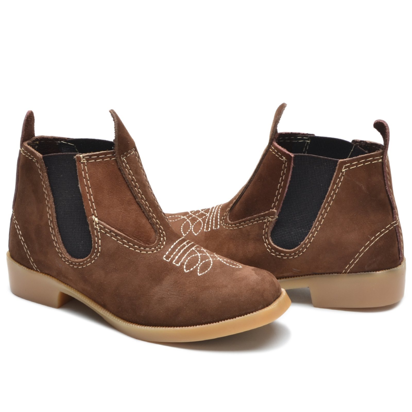 Vista 3 Infantil - Bota Country Botina de Couro Texas Marrom Lavini Shoes café Lavini Shoes café