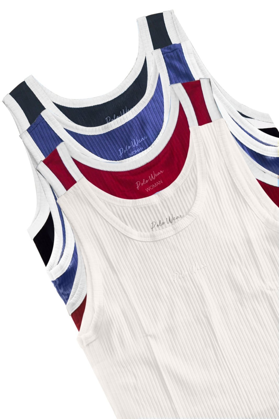Kit 4 Regatas Femininas Ribana Polo Wear Sortido