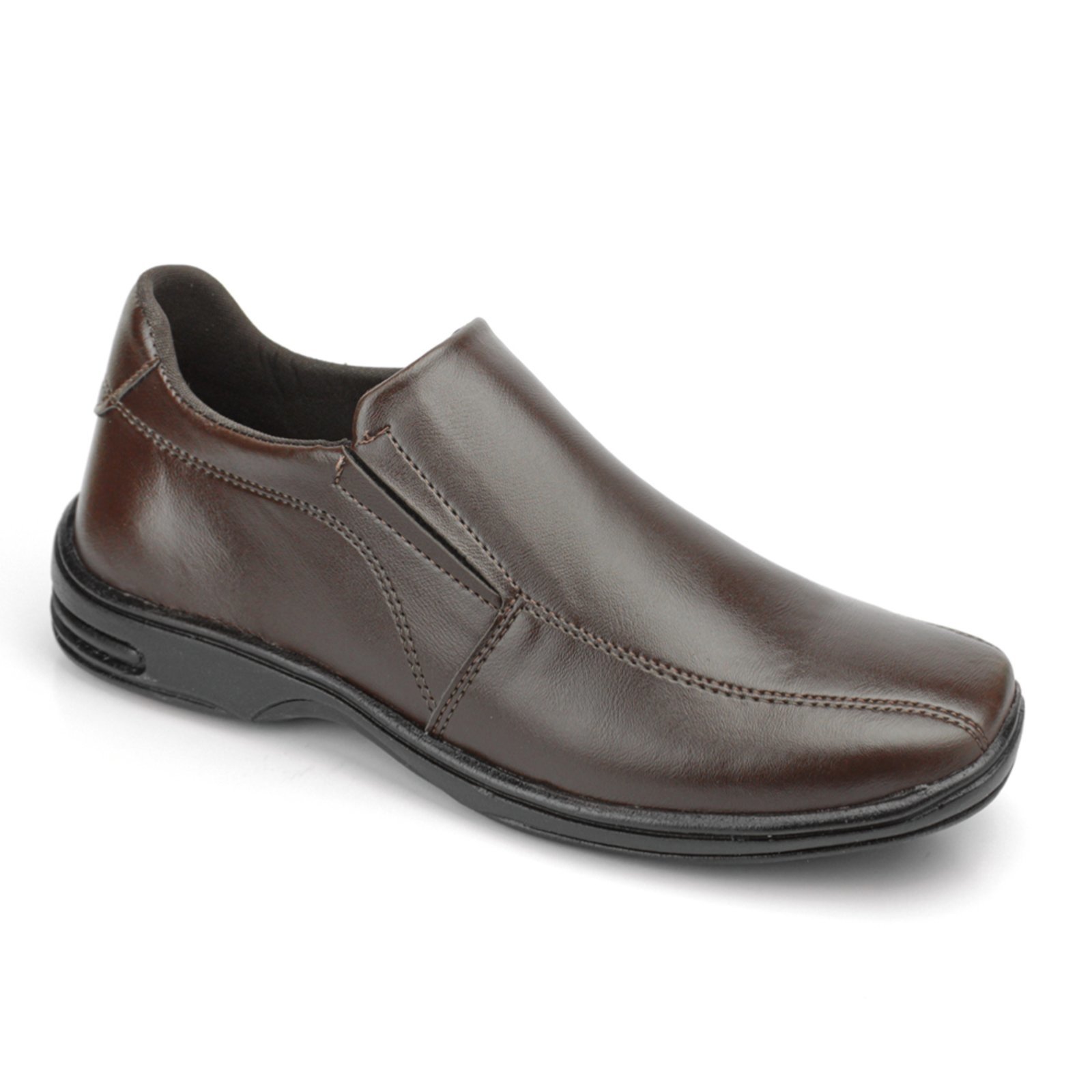 Sapato Conforto Social Masculino Calce Fácil Antiestresse Marrom Original DHL