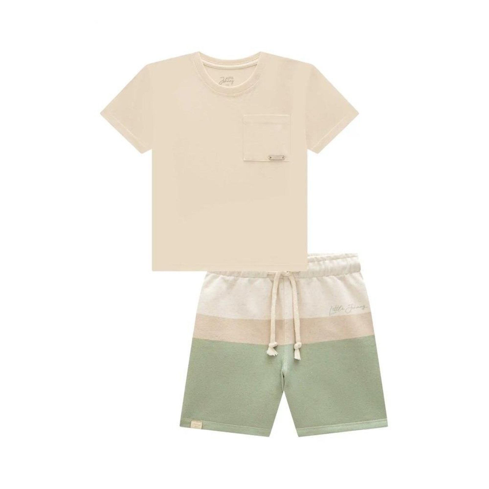 Infantil - Conjunto Menino Creme Johnny Fox 1 Amarelo