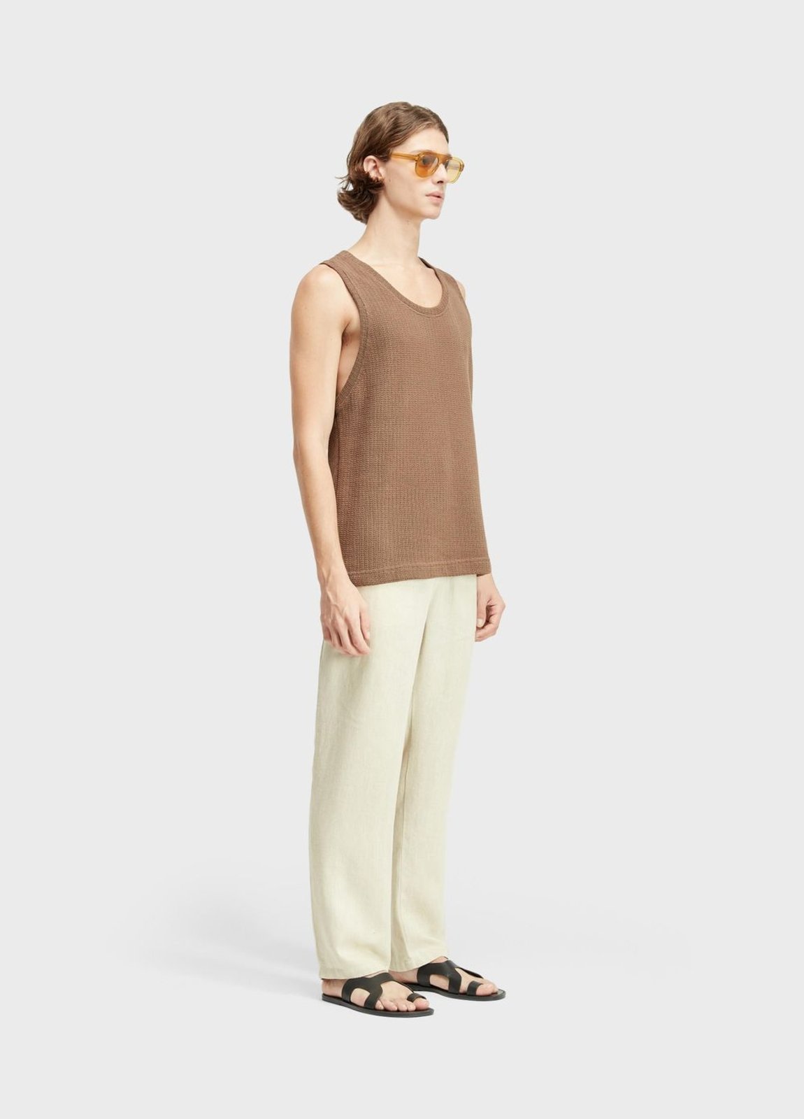 Vista 2 Calça alfaiataria linen classic new Osklen off-white Osklen off-white