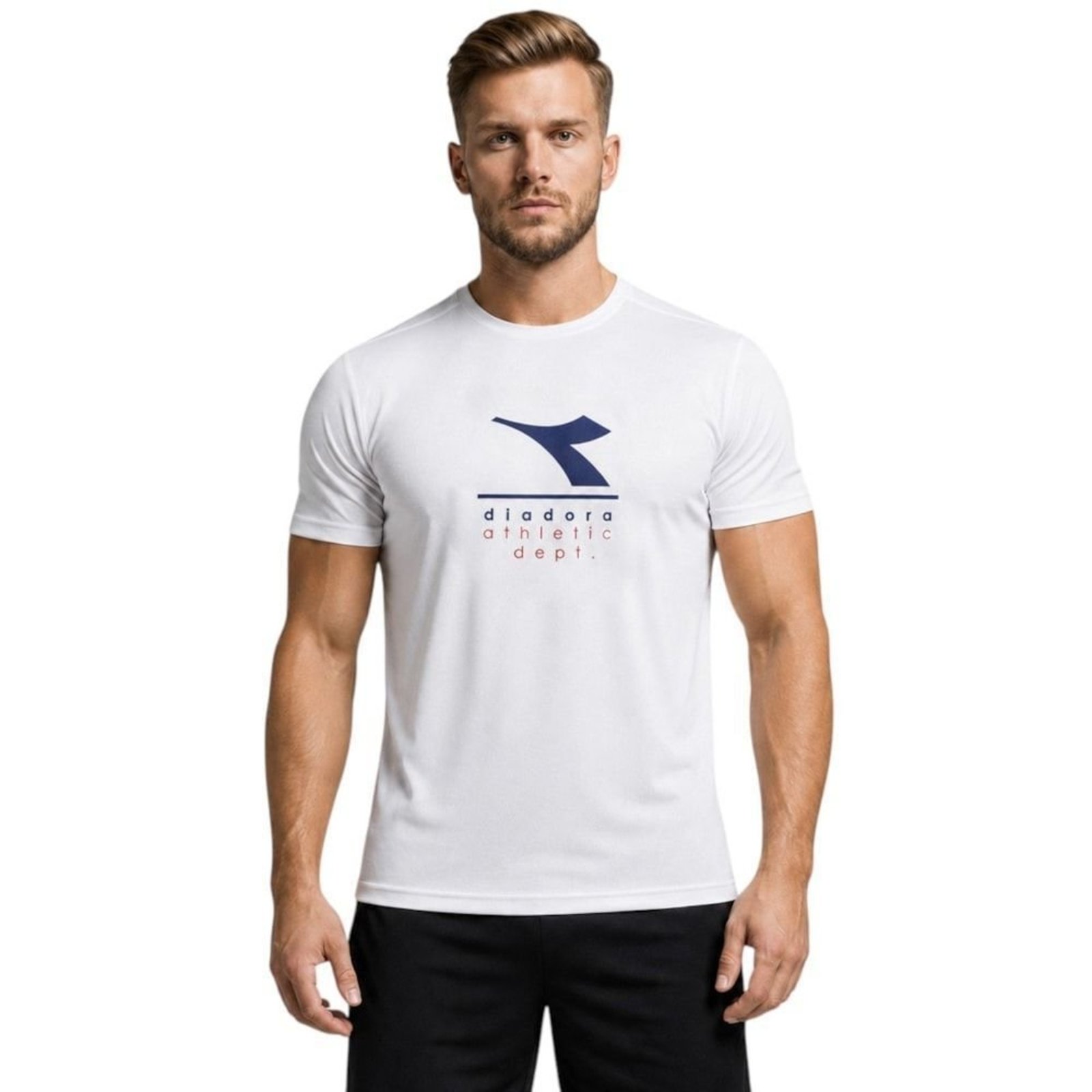 Camiseta Diadora Big Logo Athletic Dept Masculina - Branco - Diadora