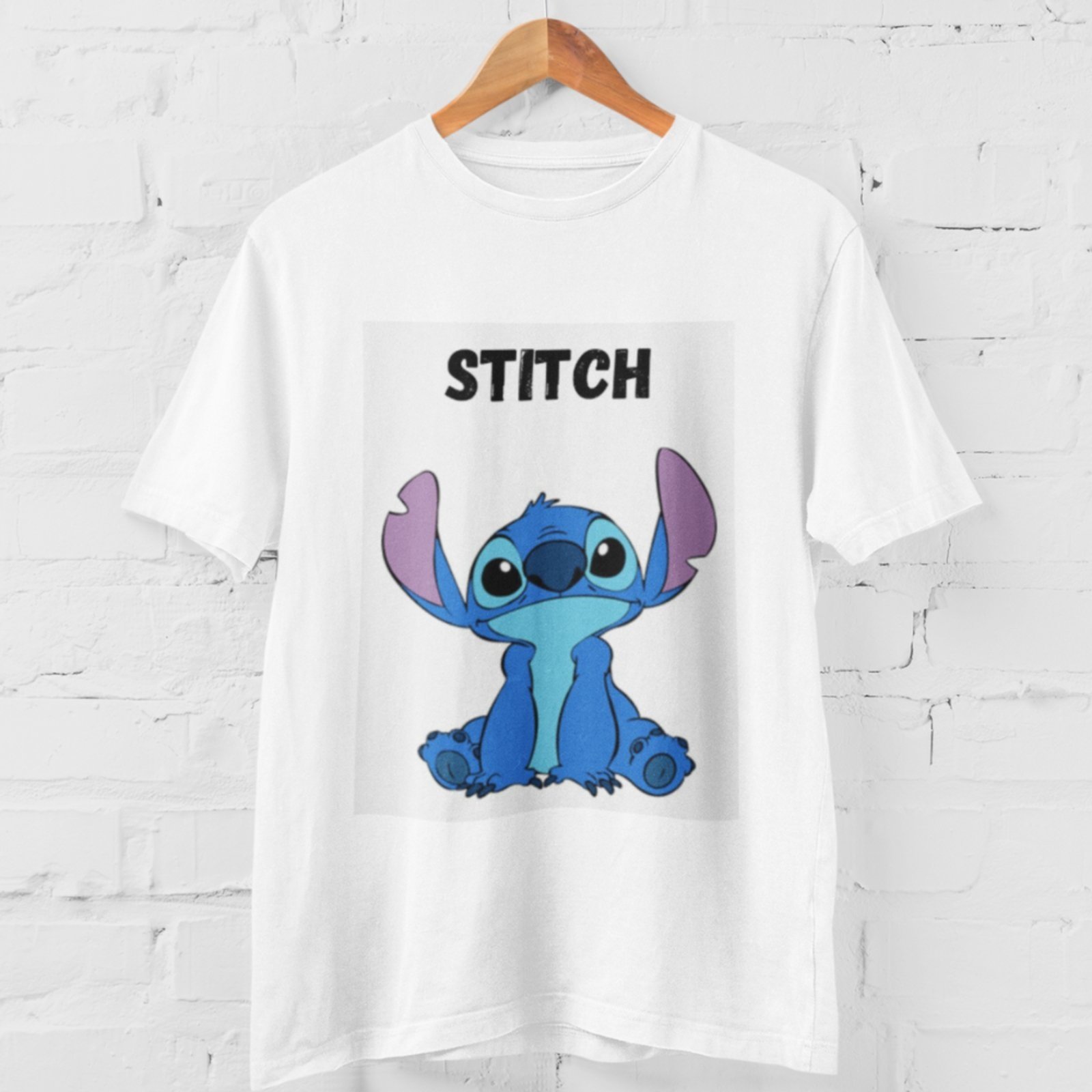 Infantil – Camiseta Menina Manga Curta Estampada Algodão Verão Personagens Stitch