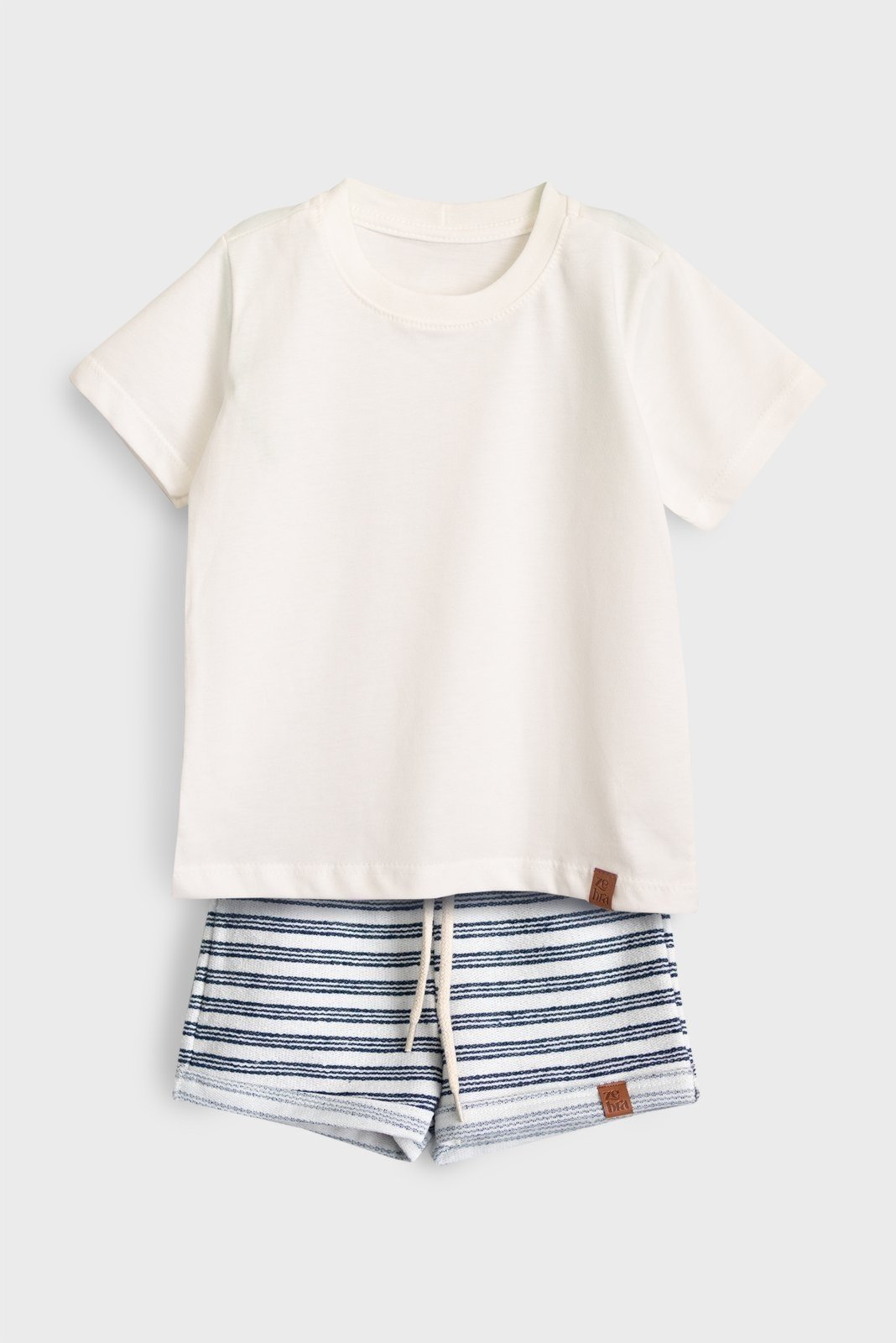 Infantil - Conjunto Unissex Com Camiseta e Short Off White Zebra&Friends Off White