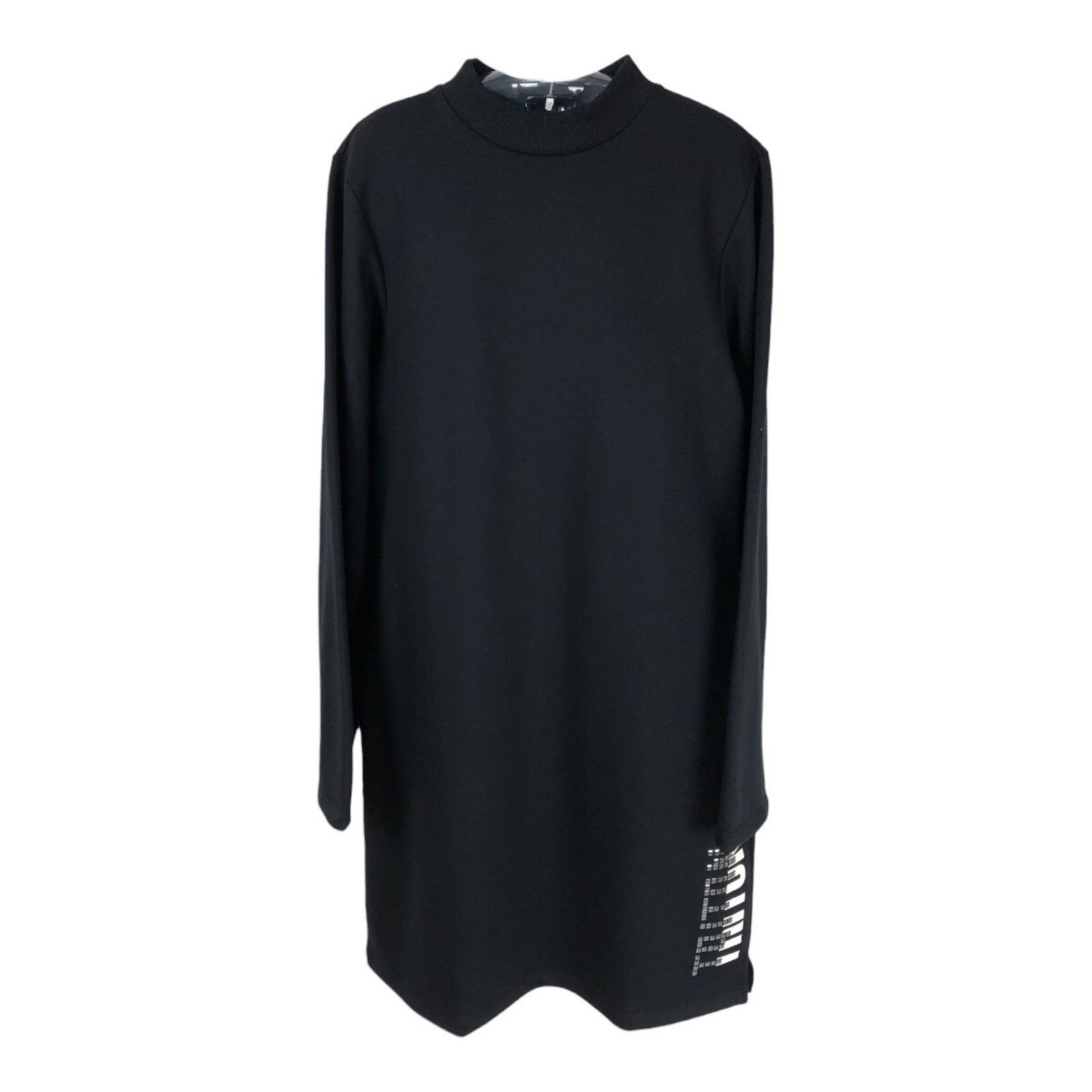 Vestido Manga Longa com Logo Triton Preto