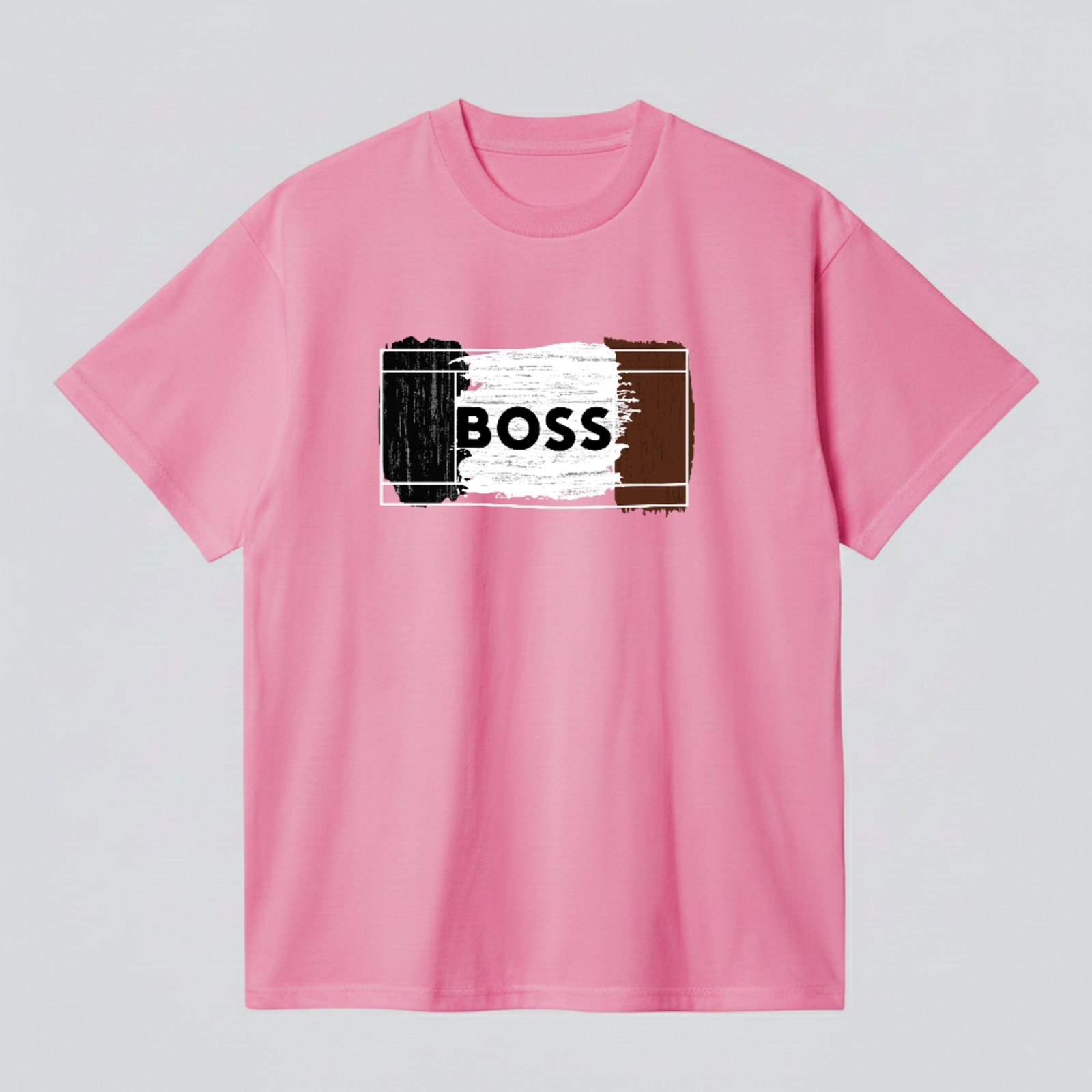 Vista 2 Camiseta Básica Boss Visual Urbano Sofisticado Estilosa Luxo ousy marrom ousy marrom