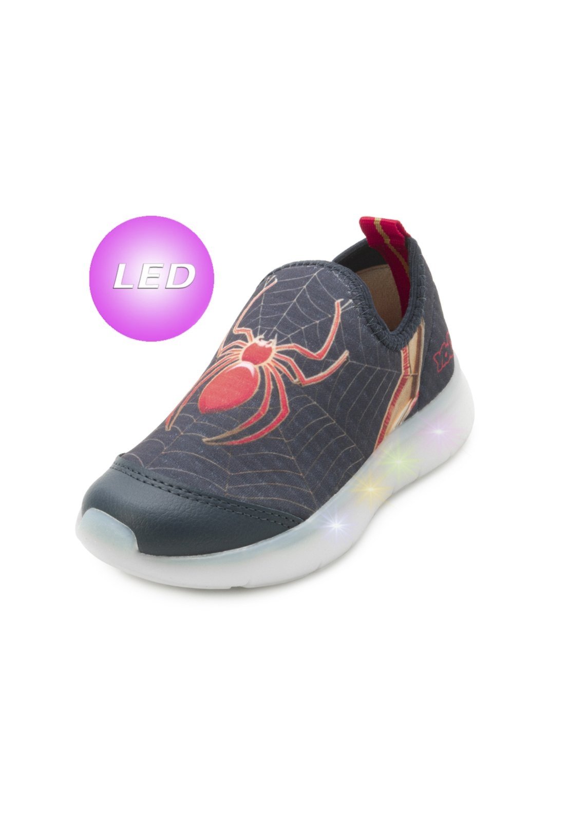 Infantil – Tênis Led Iate Kidy Flex KD25-02002 Marinho-Vermelho