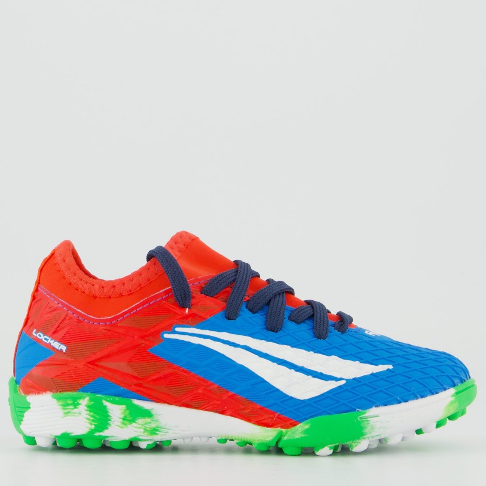 Infantil - Chuteira Penalty RX Locker Y-3 Society Azul e Vermelha