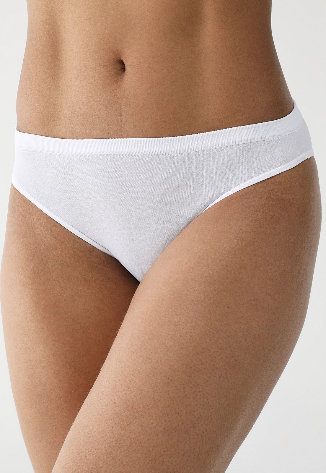 Vista 3 Kit 3pçs Calcinha Trifil Biquíni Lisa Branca branco TRIFIL branco