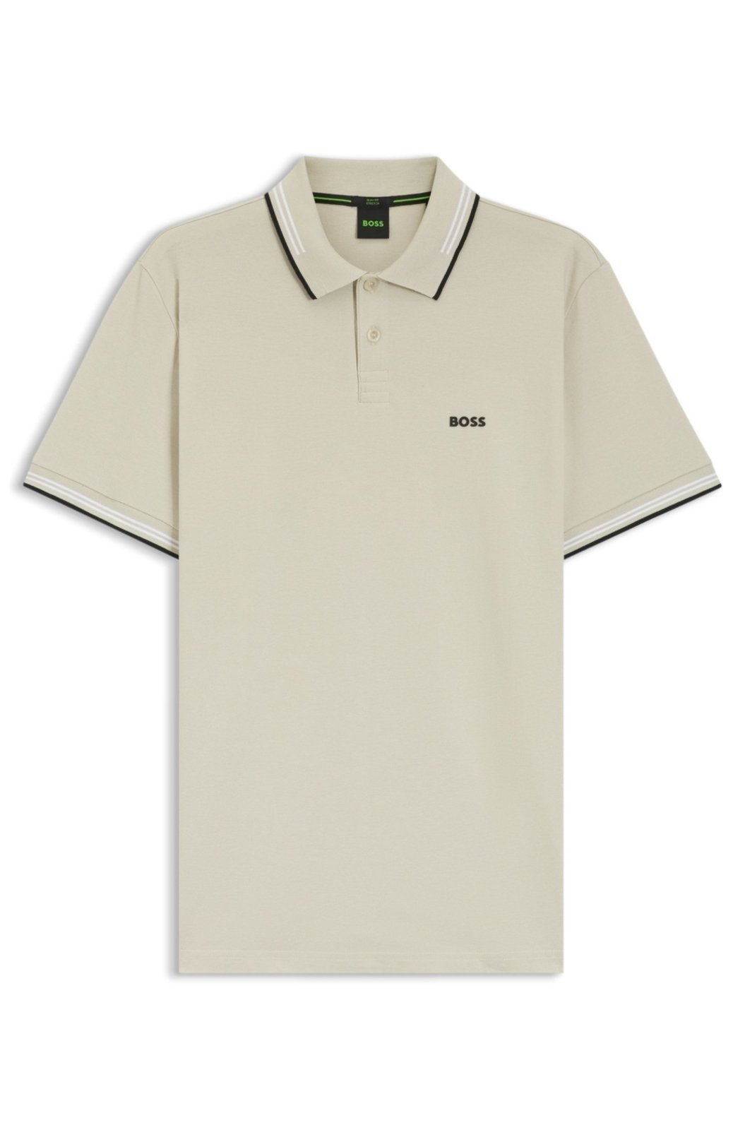 Polo De Ajuste Slim Em Algodão Elástico