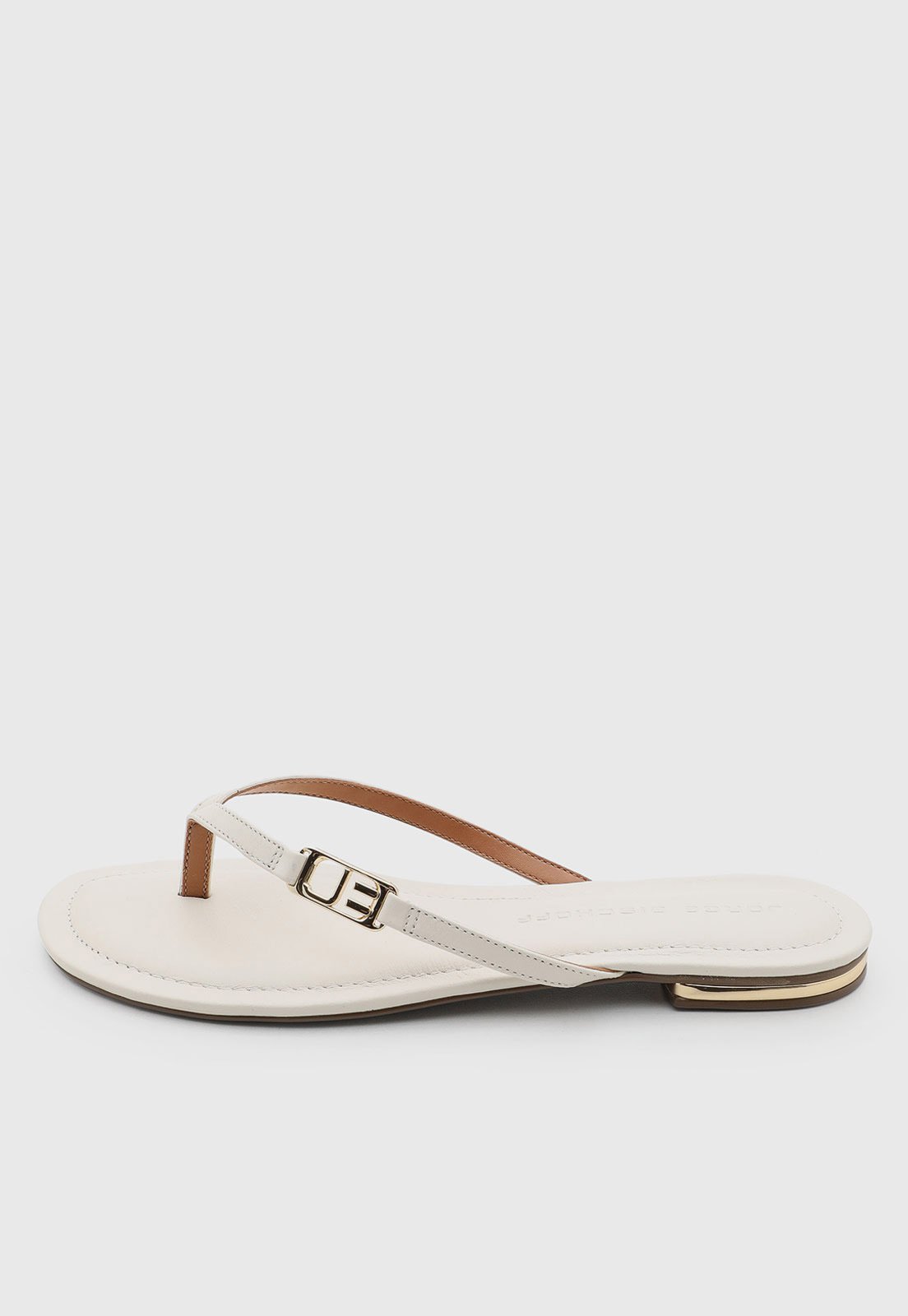 Rasteira Feminina Jorge Bischoff Couro Off-White