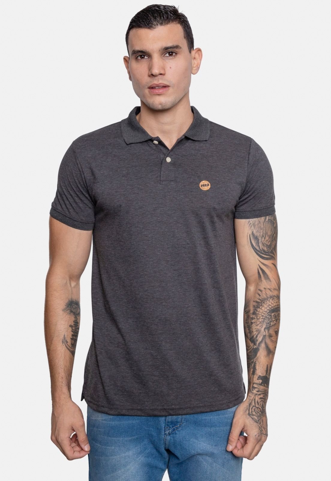 Camisa Polo HD Piquet Preta