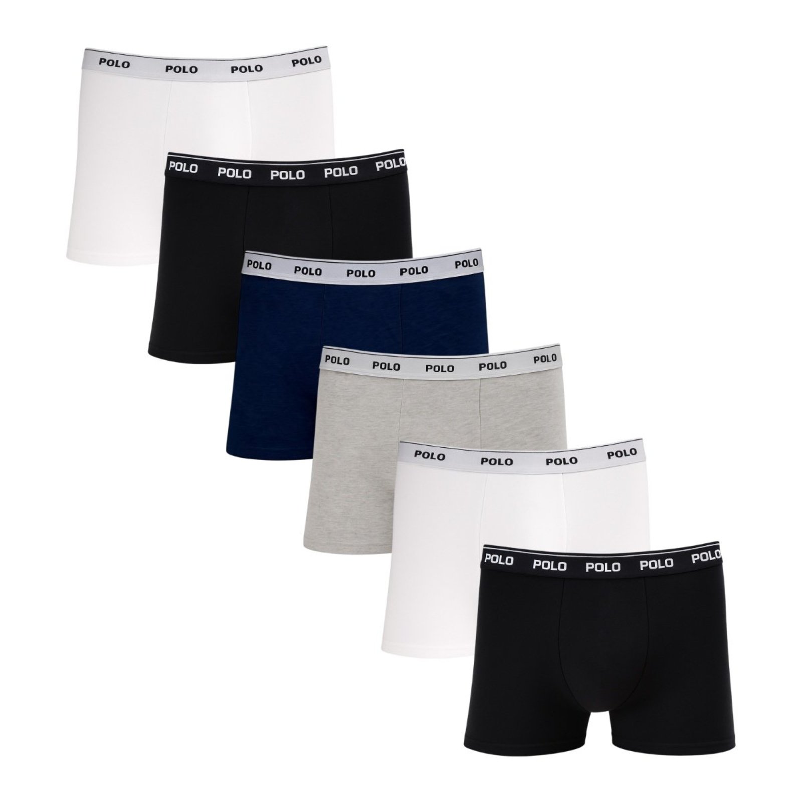 Kit 6 Cuecas Boxer Masculina Polostar Cotton Algodão Plus Size G1 ao G3 Sortido