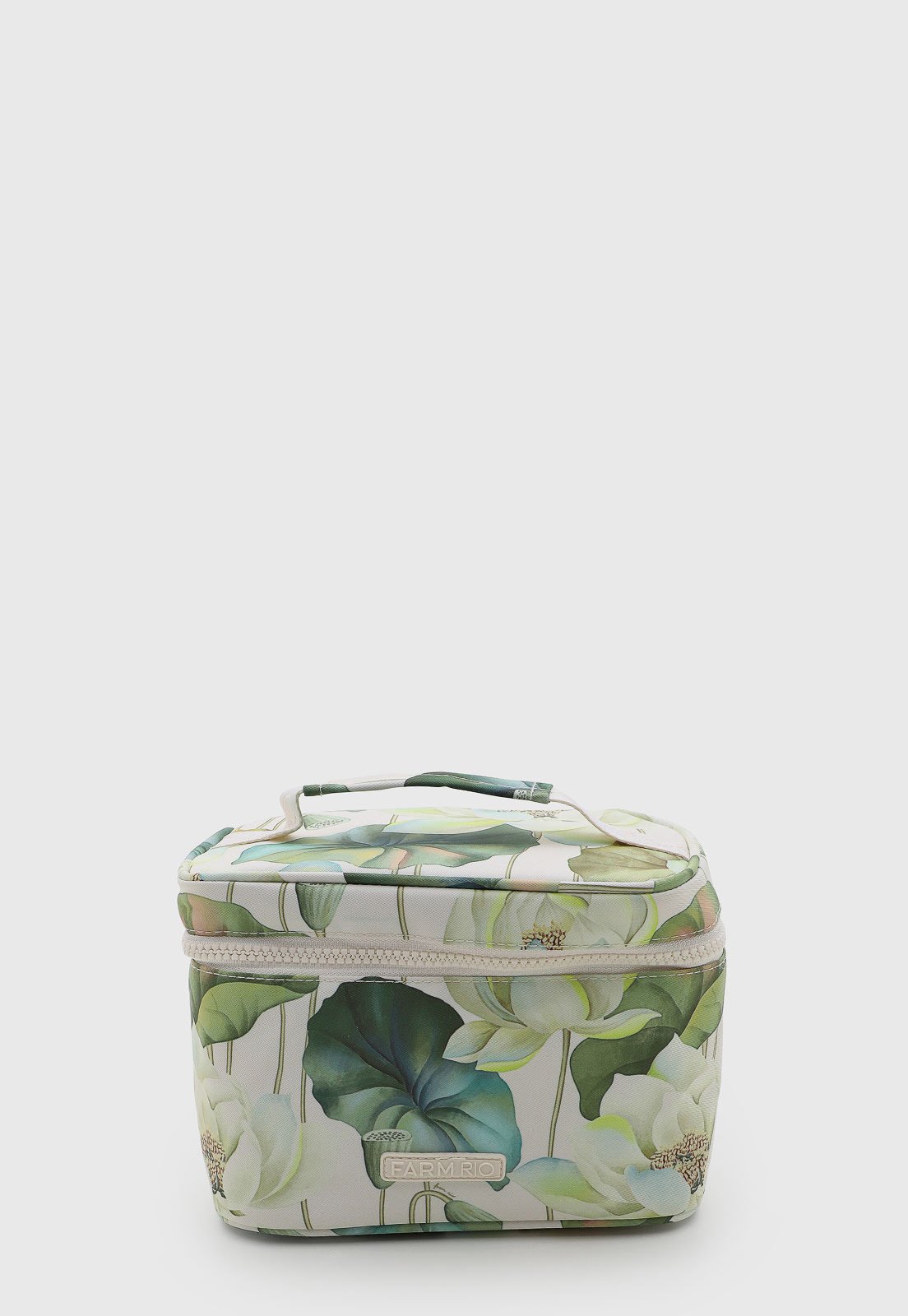 Necessaire Feminina FARM Me Leva Flor de Lótus Off-White