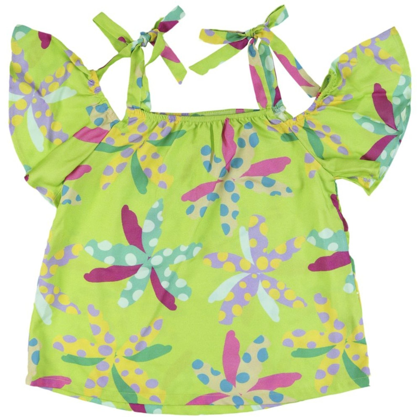 Infantil – Blusa Juvenil Look Jeans Estampada Verde