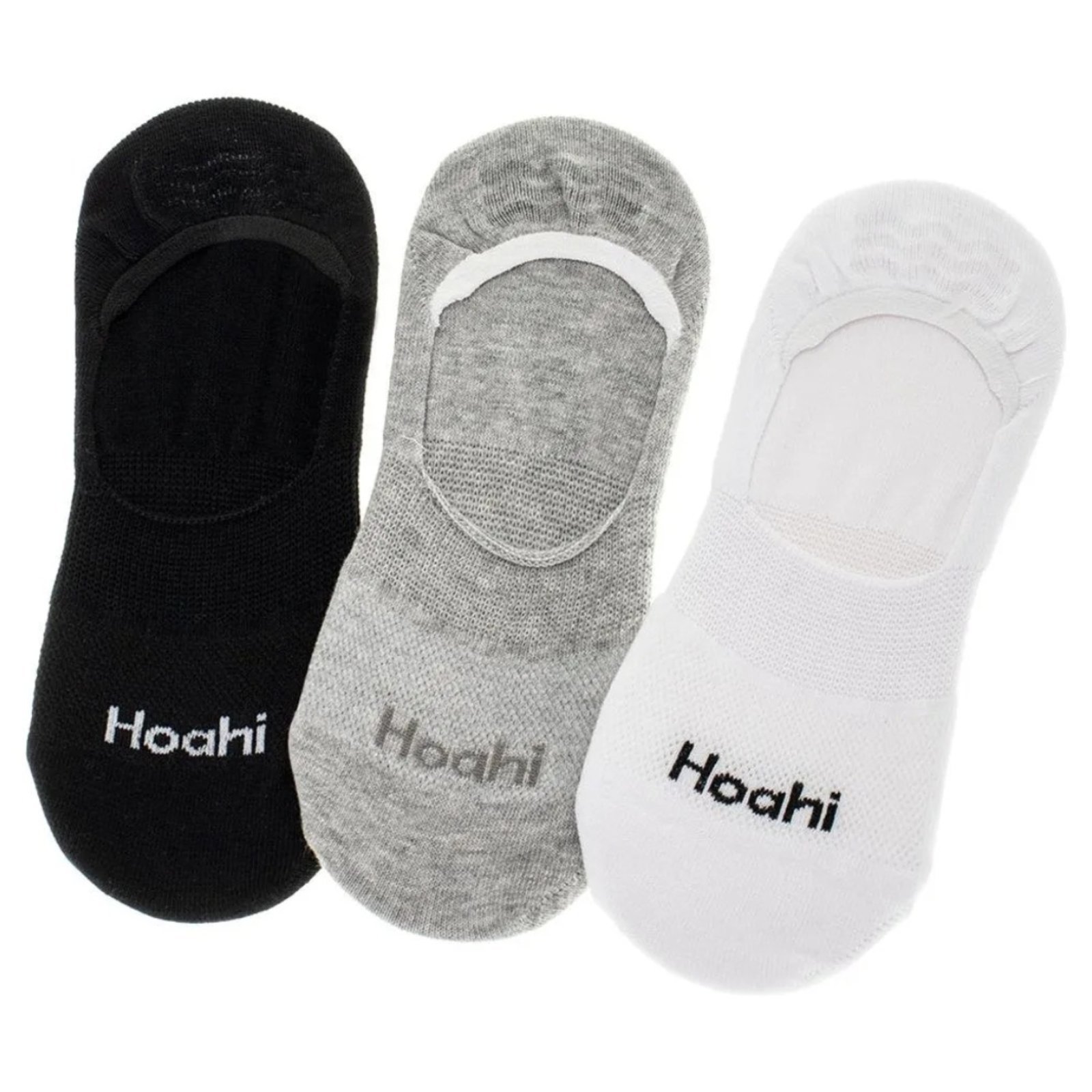 Vista 3 Kit 6 Pares Meia Sapatilha Hoahi Algodão Cano Invisível com Silicone Calcanhar Unissex multicolorido Hoahi multicolorido