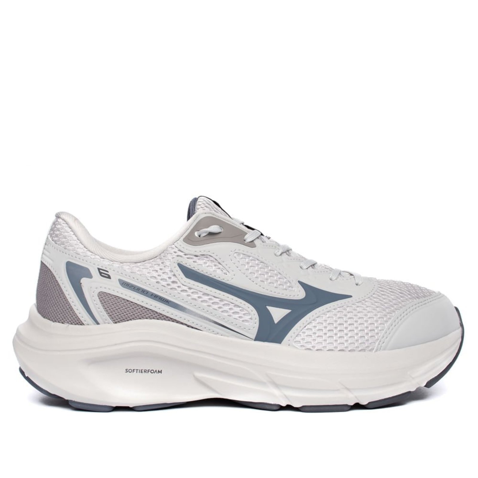Tênis Masculino Mizuno Hawk 6 Corrida Softierfoam Cinza