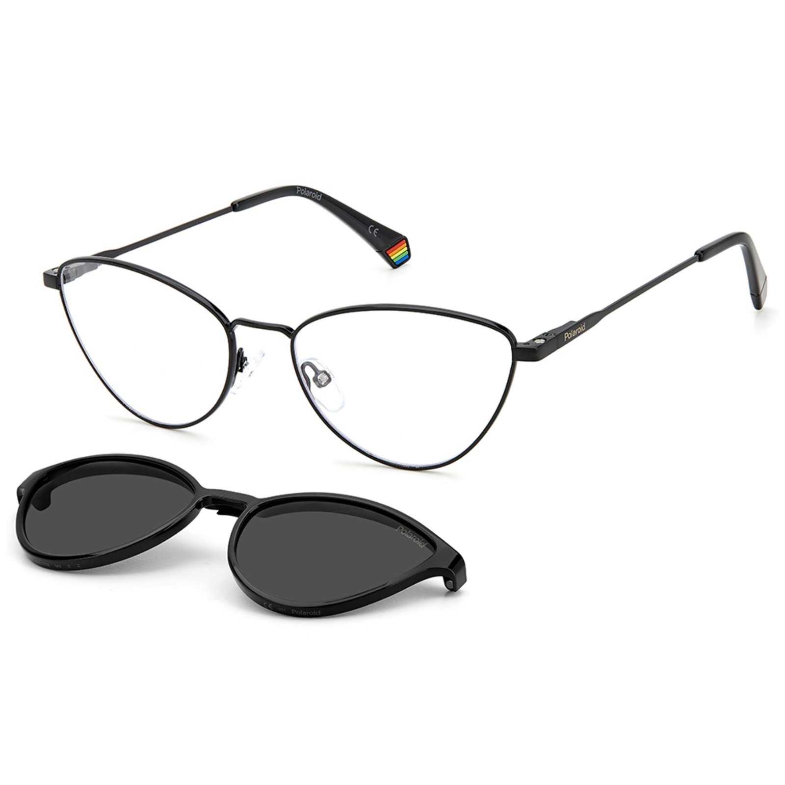 Armação Clip-On Polaroid PLD 6157/Cs 807 – 55 Preto
