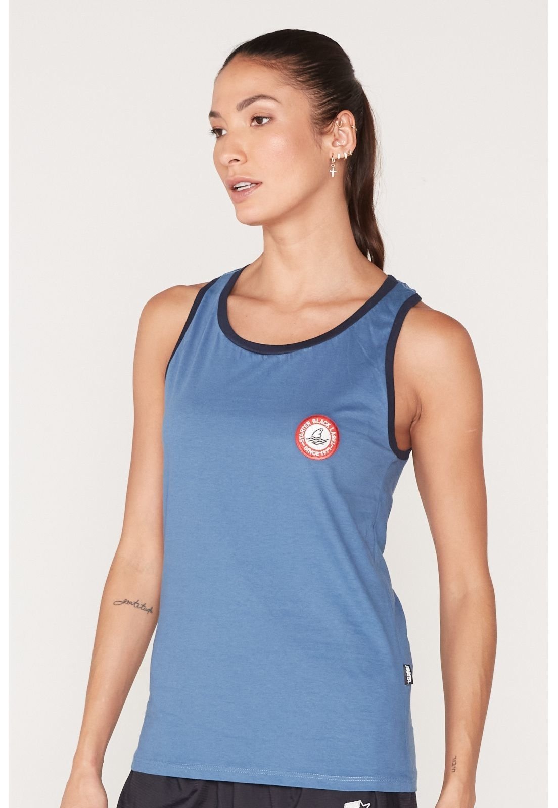 Regata Starter Feminina Estampada Azul