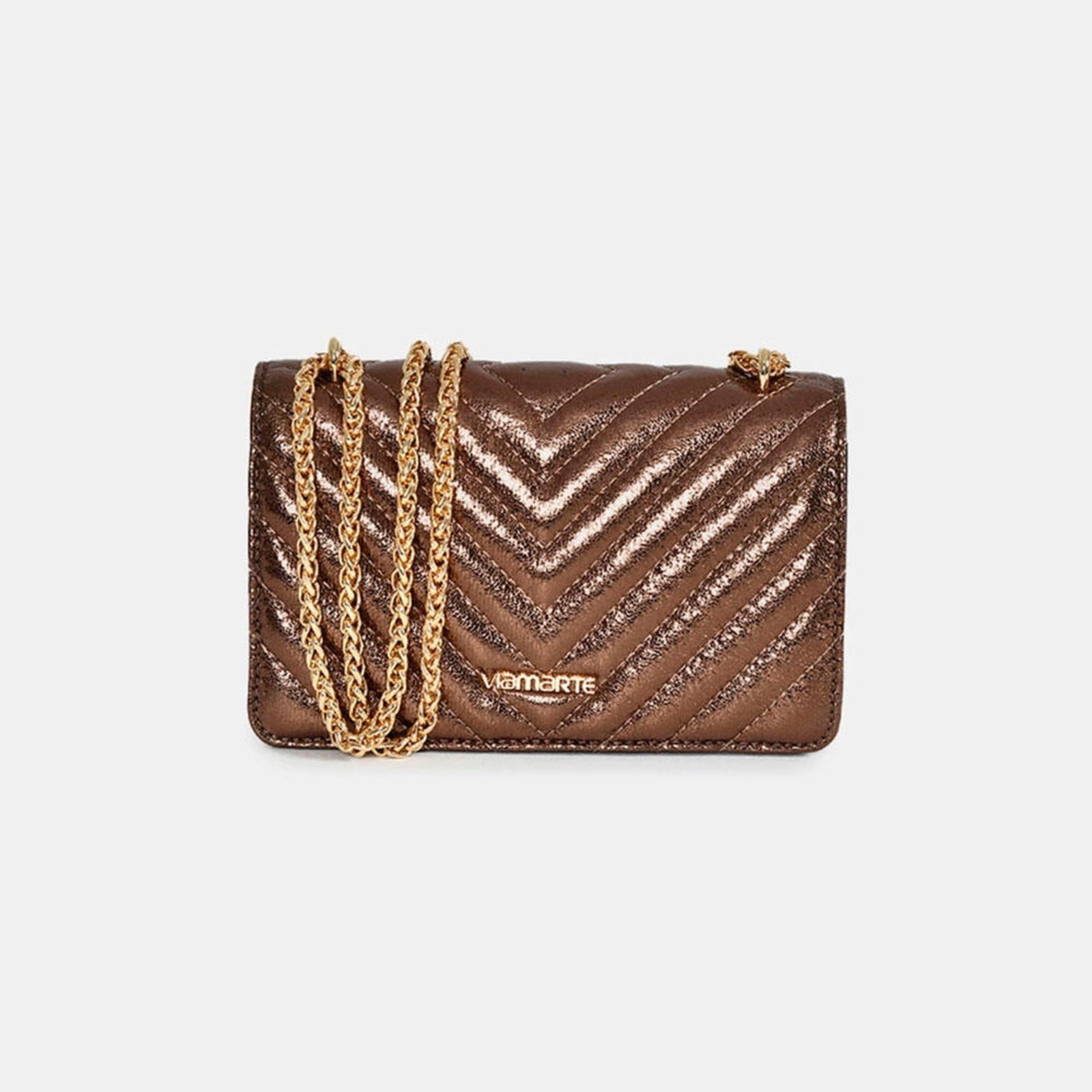 Bolsa Feminina Transversal Via Marte B2-526 5830526 Bronze