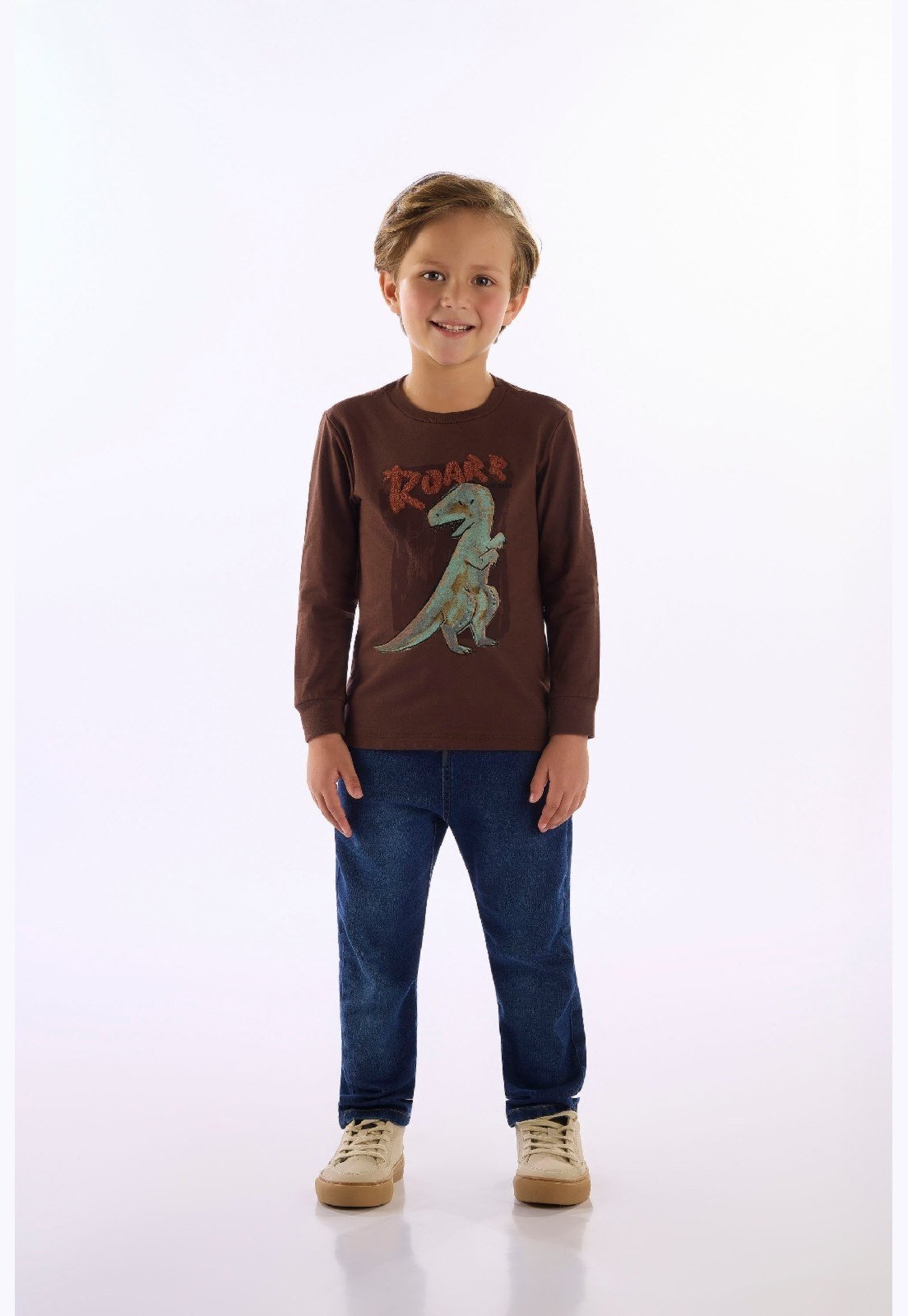 Infantil - Camiseta Dinossauro Up Baby Branco