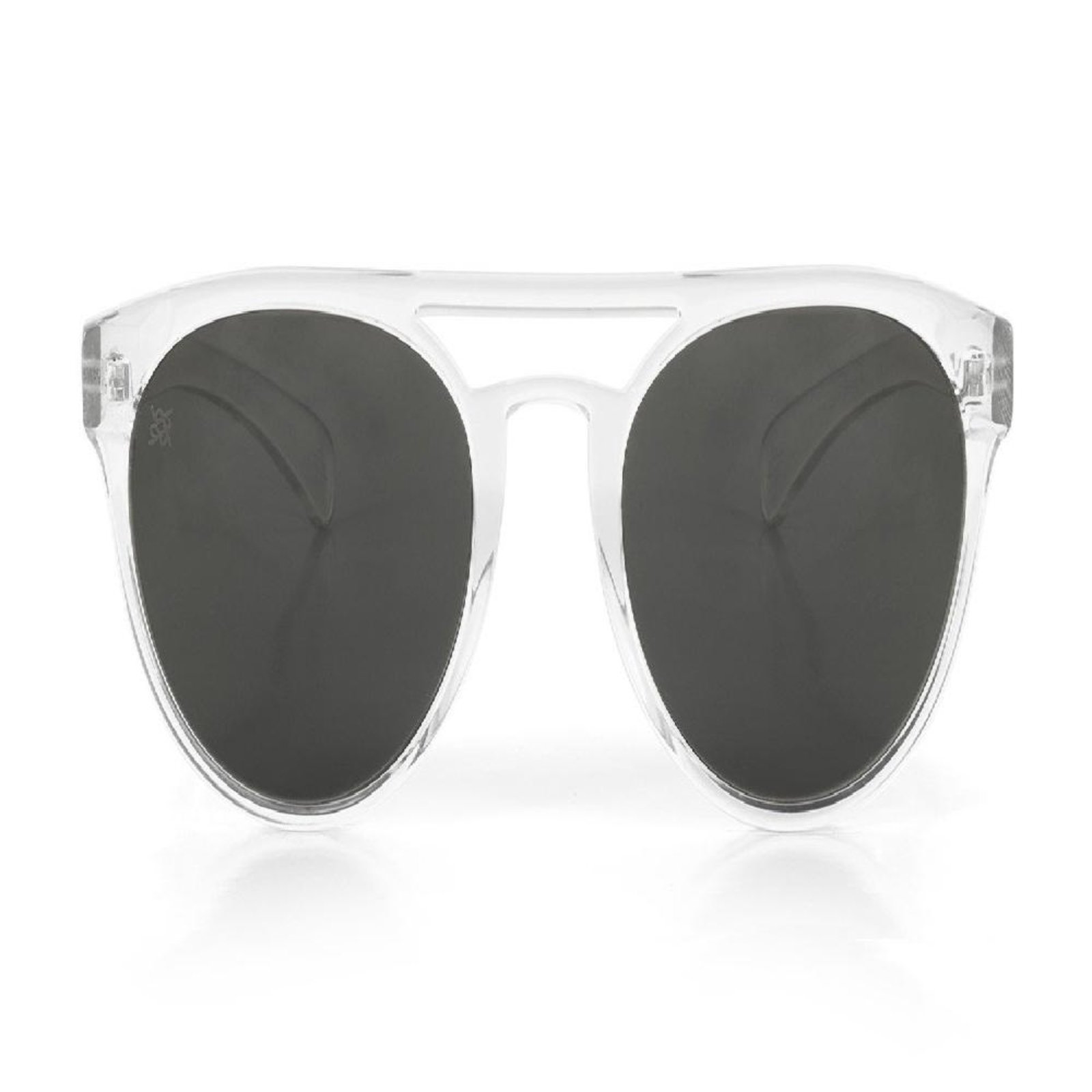 Óculos de Sol HUPI Furka Cristal Brilho - Lente Preto - para rostos GRANDES Incolor
