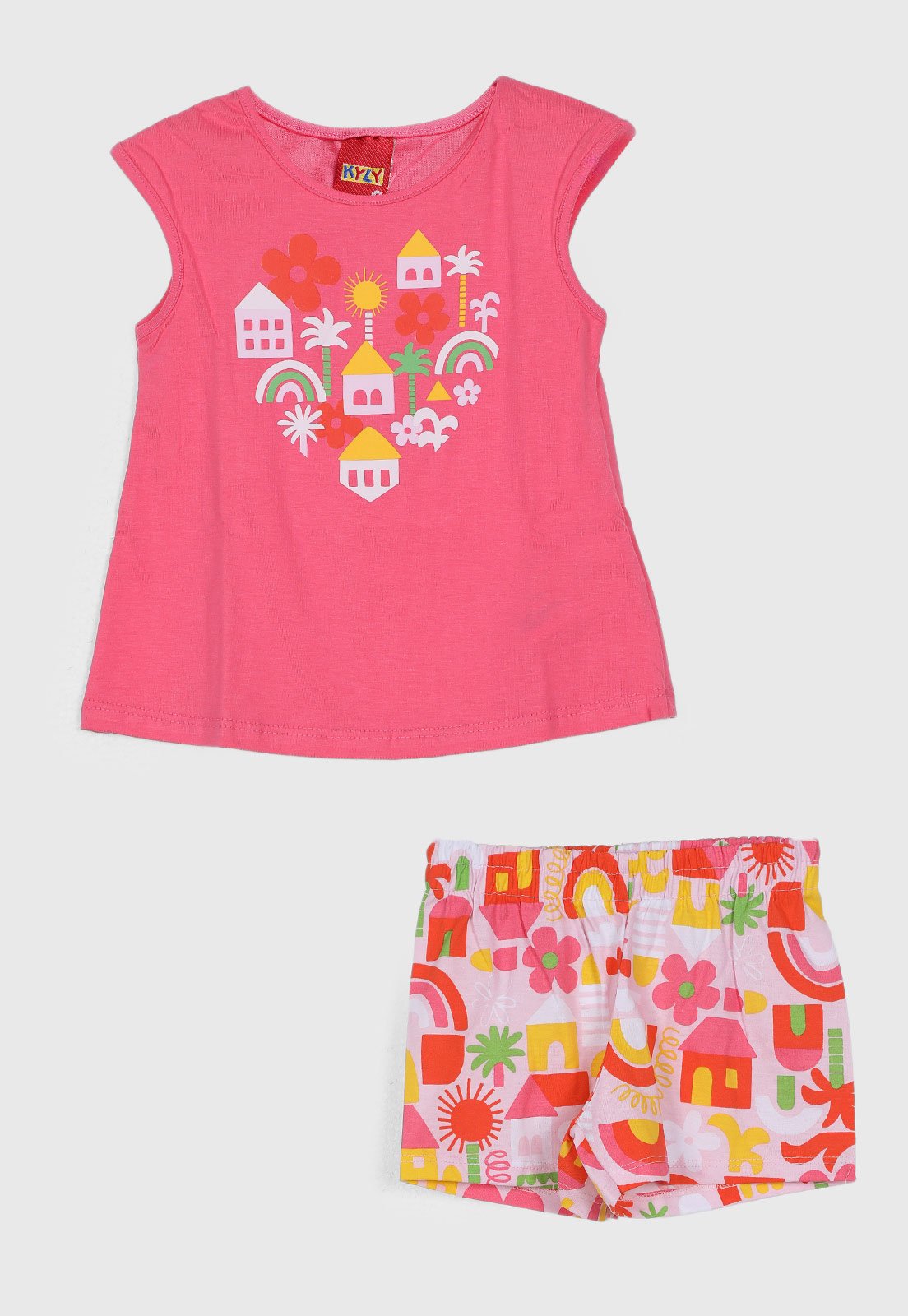 Infantil - Conjunto Kyly Regata e Short Rosa