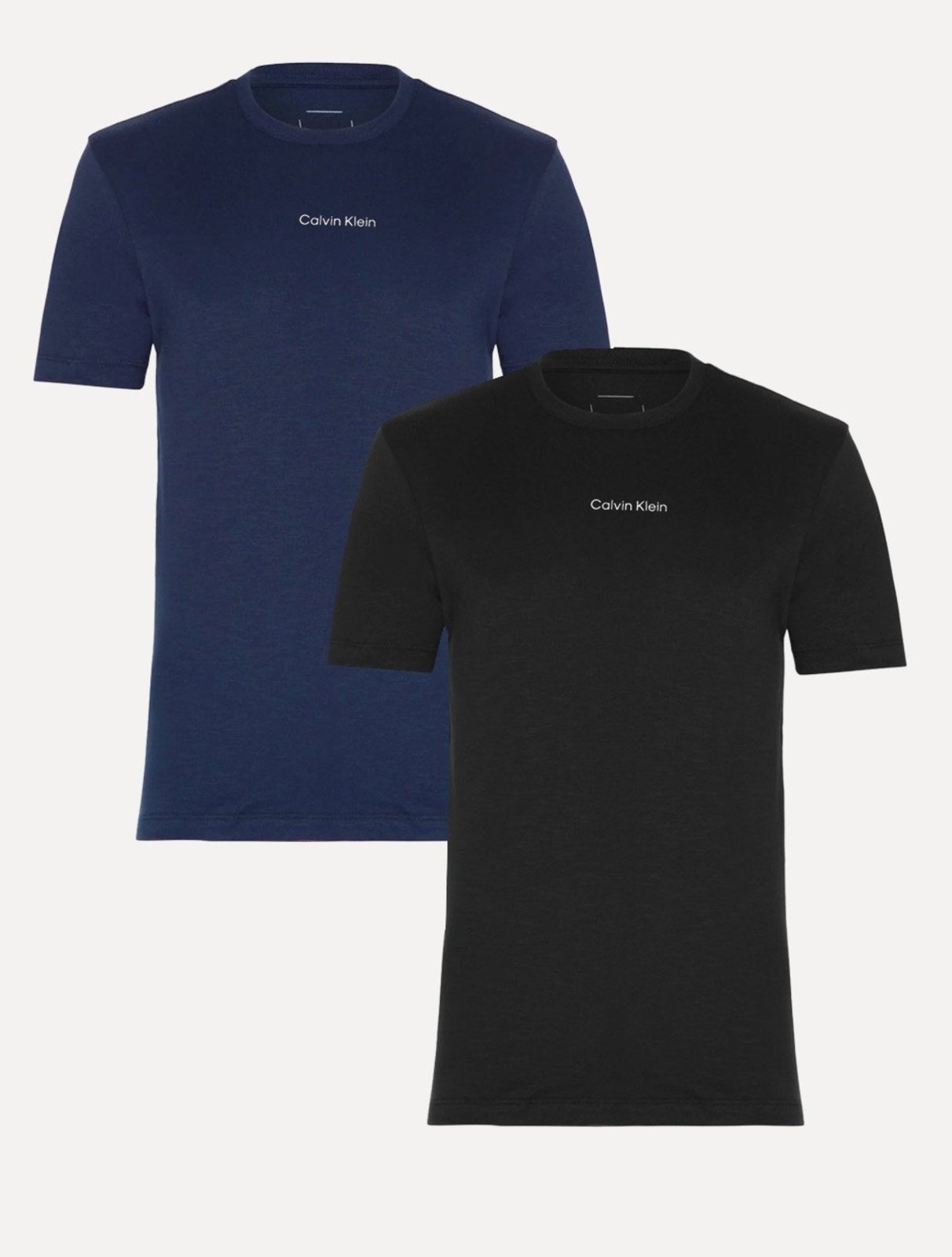 Kit Camisetas Calvin Klein | Masculina Flame Front Logo Azul Marinho/Preta