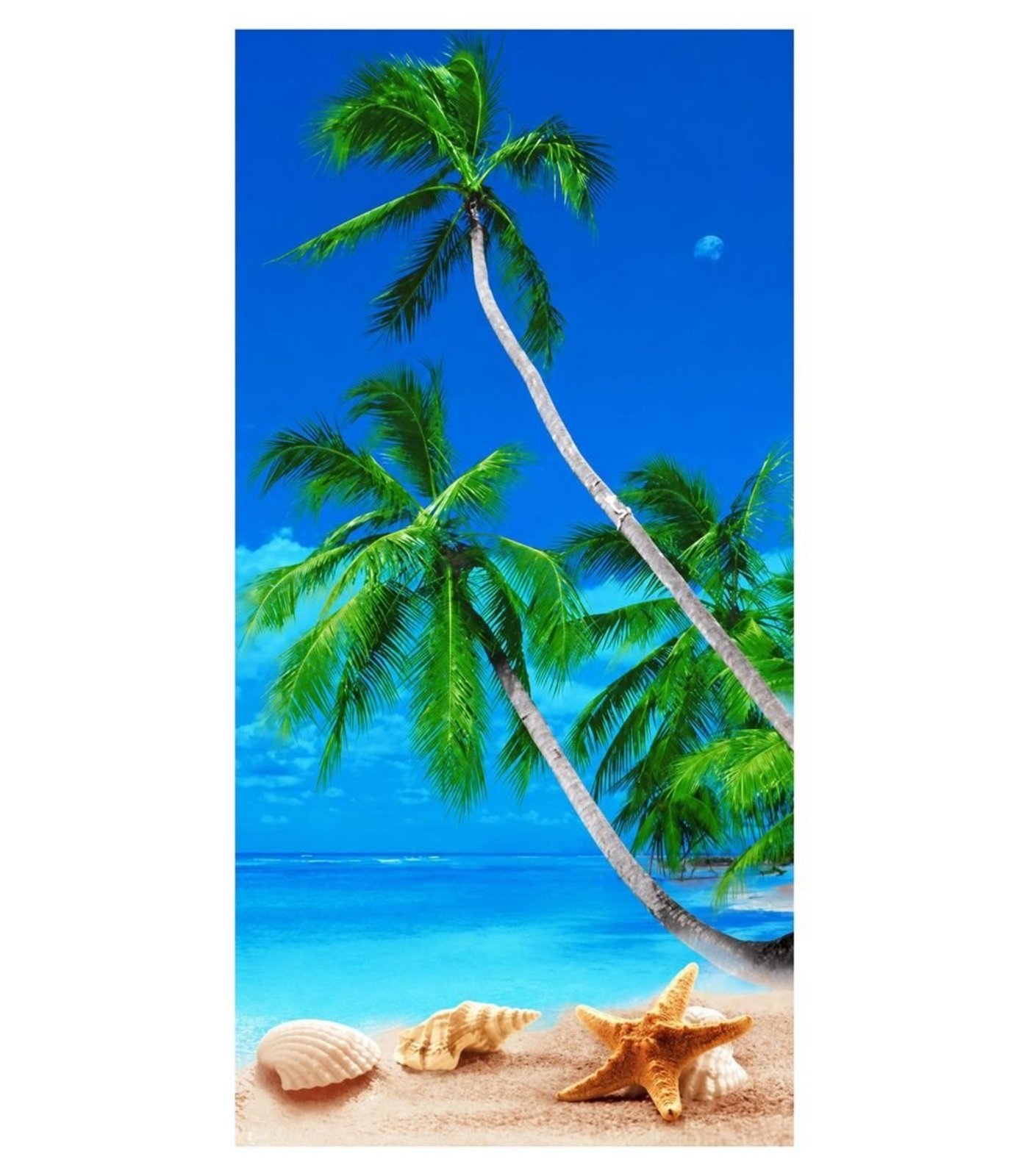 Toalha de Praia Estampada Toque Aveludado Rozac Azul