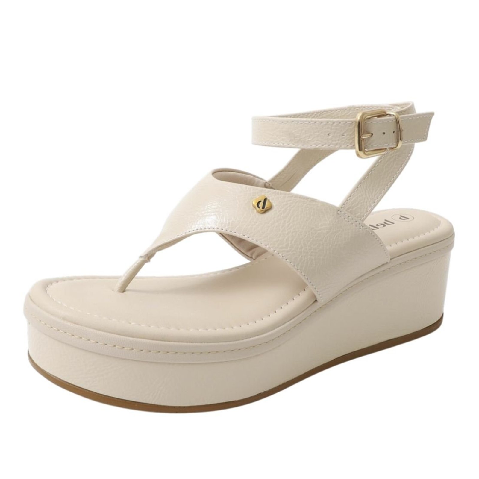 Sandalia Feminino Anabela Baixa Elegante Confortavel ce