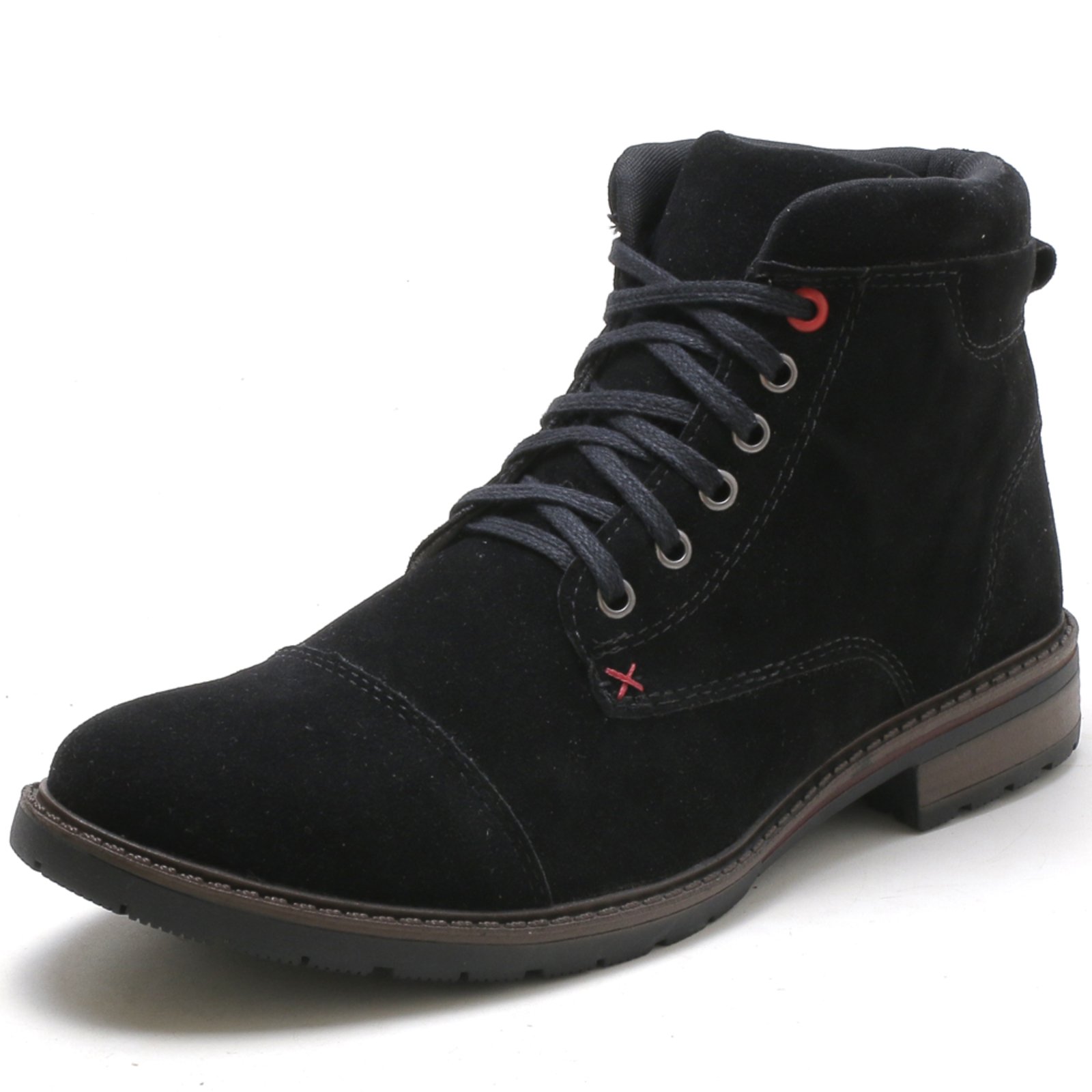 Bota Masculina RR Botas Country Camurça Casual Chelsea Conforto Coturno Preto