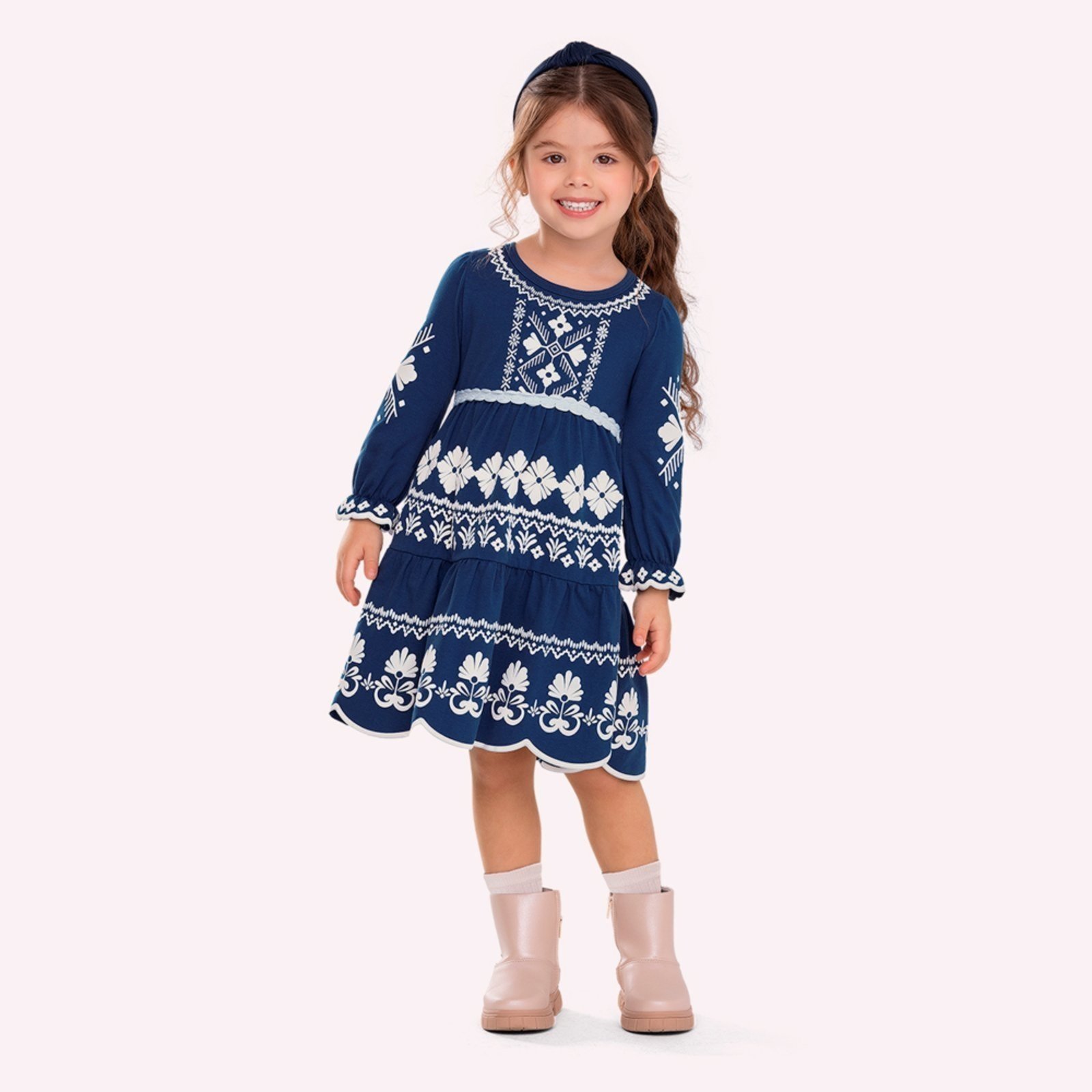 Infantil - Vestido Menina com Corte a Laser Nanai