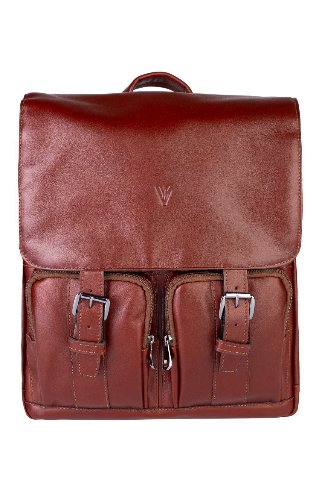 Mochila de couro italiano masculina vintage Miguel - Pinhão