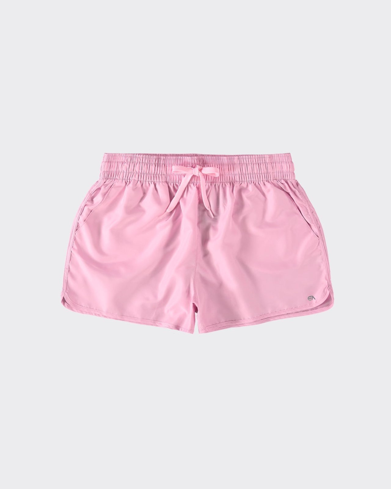 Vista 2 Shorts Feminino Barra Arredondada Em Tafetá Enfim pink Enfim pink