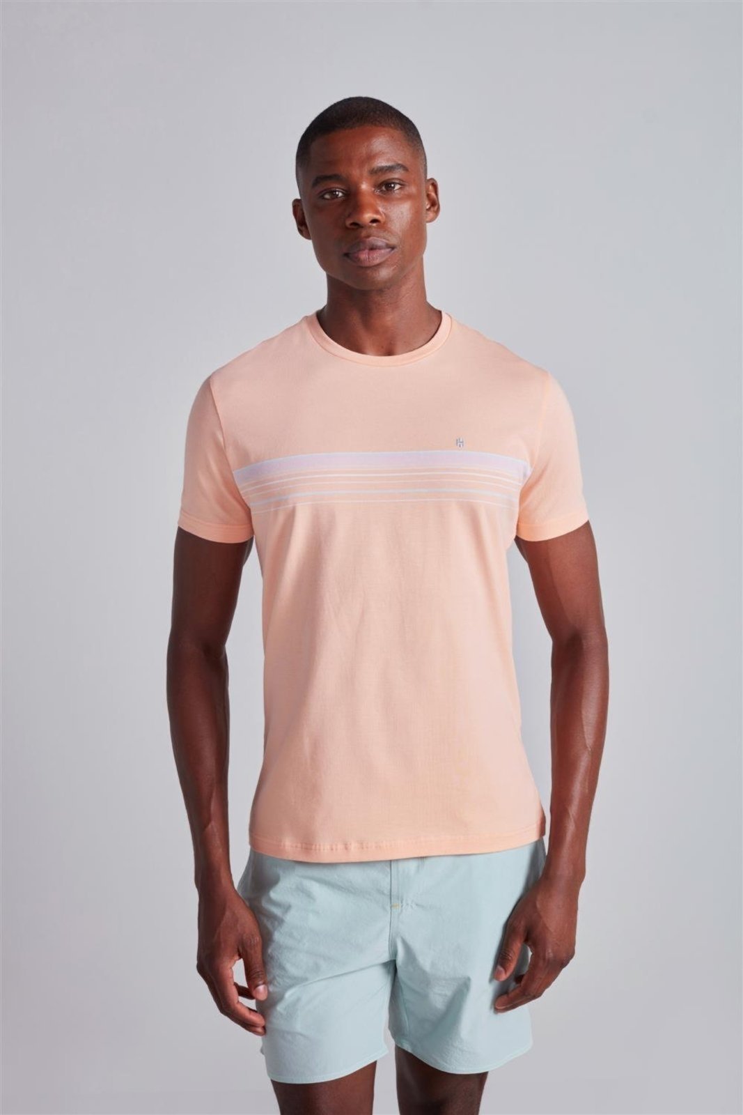 HIGHSTIL Camiseta Malha Slim Fit - Laranja Claro