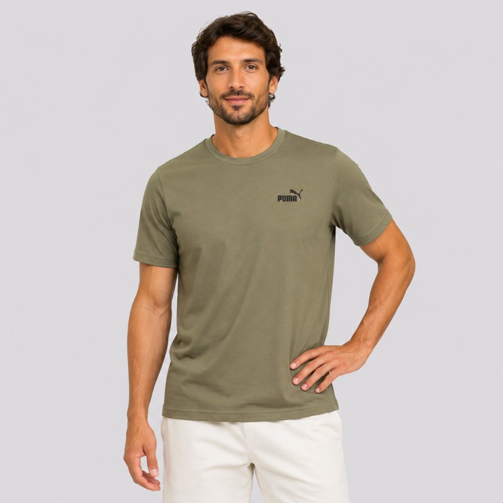 Camiseta Puma Small Logo Verde