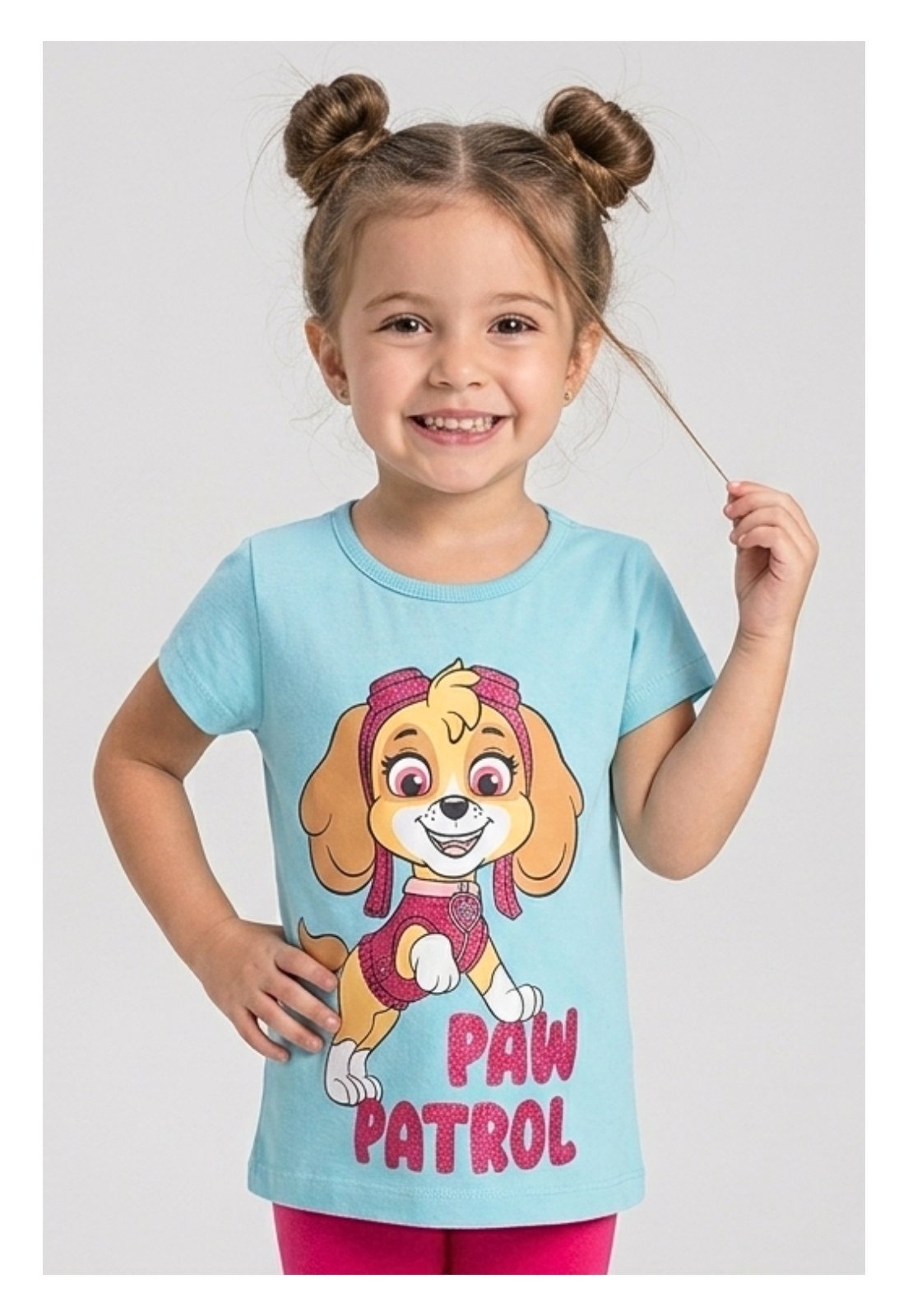 Infantil - Camiseta Patrulha Canina Feminino Skye